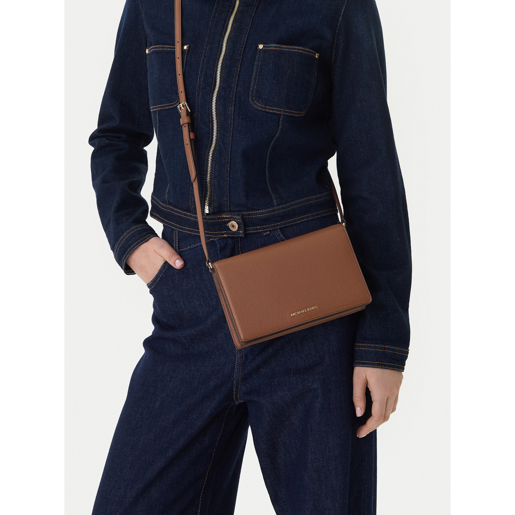 Τσάντα MICHAEL Michael Kors Jet Set 32S4GJ6C6L Καφέ