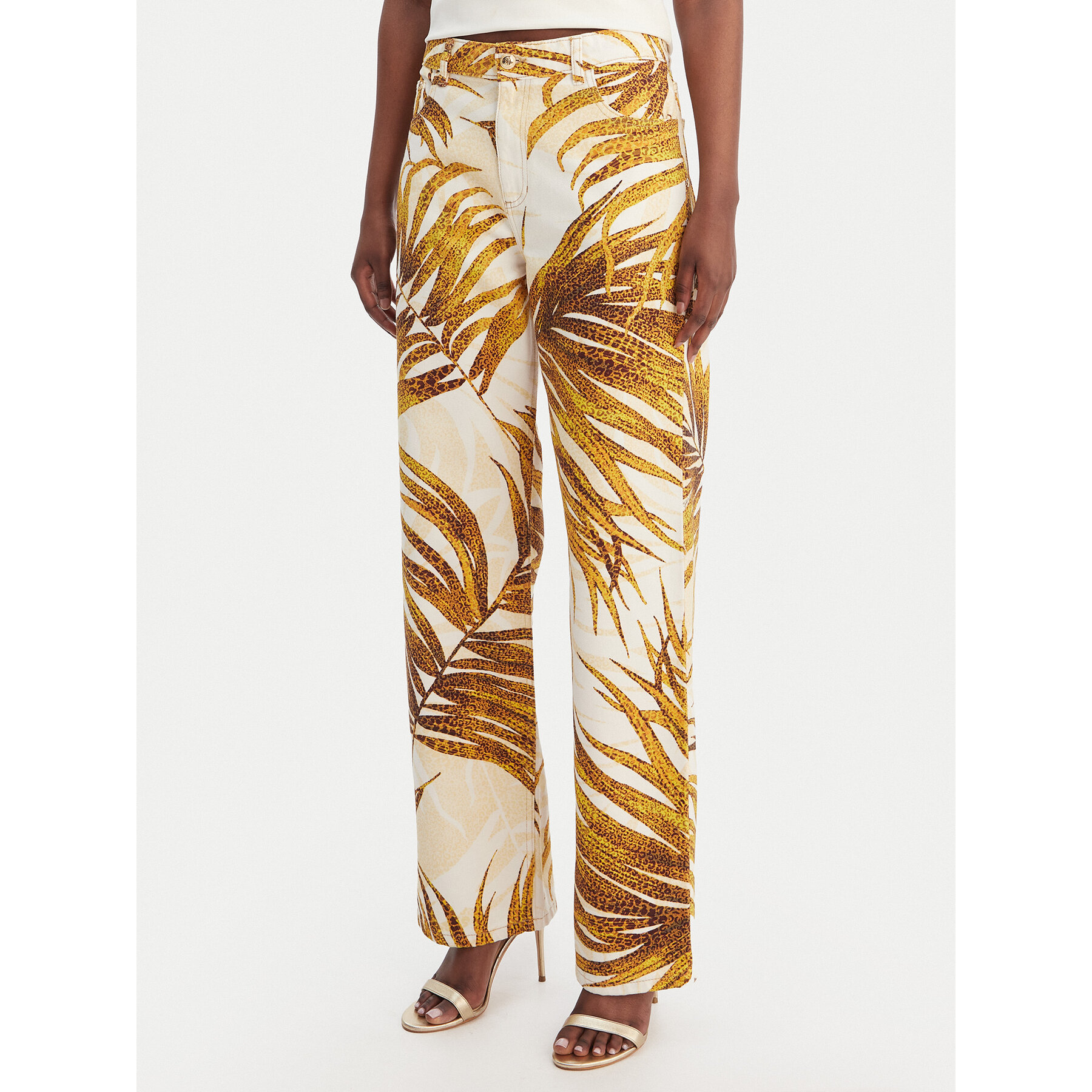 Just Cavalli Jeans 80PAB5L8 CESCB Écru Loose Fit