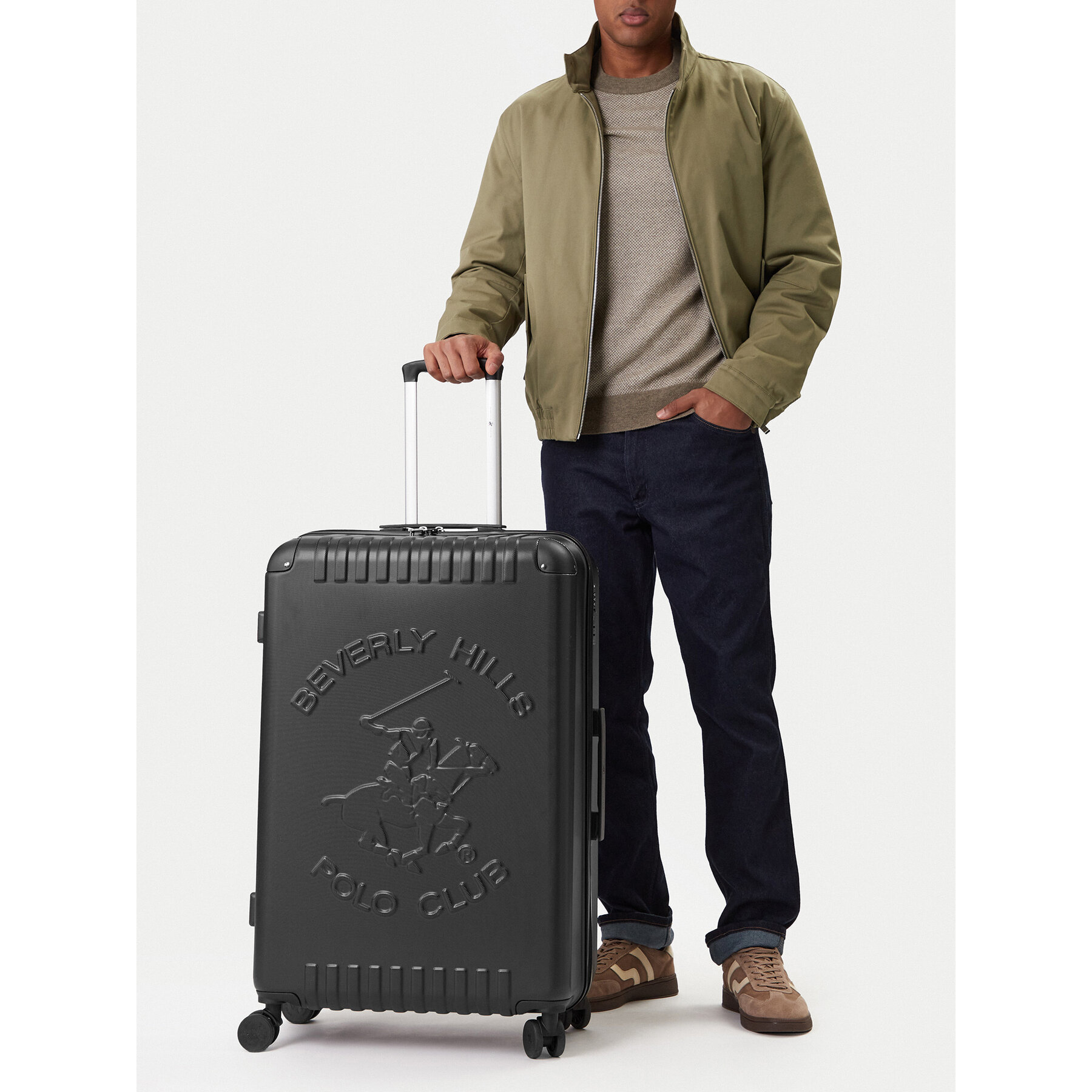 Valiză mare Beverly Hills Polo Club CEO-BHPC-L-001-08-BLACK Negru