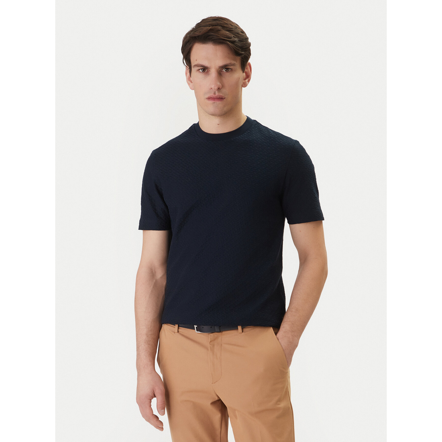 BOSS T-Shirt H-Thompson 228 50557395 Dunkelblau Regular Fit