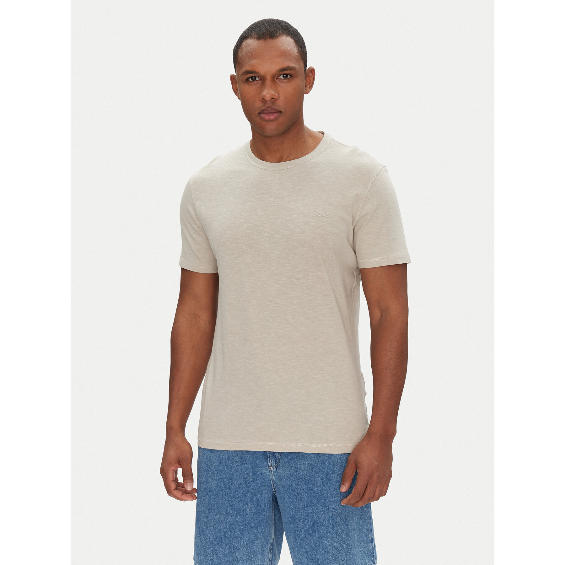BOSS T-shirt Tegood 50508243 Beige Regular Fit