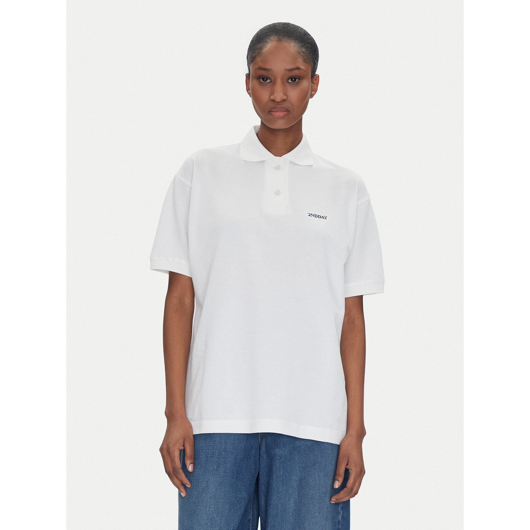 2NDDAY 2NDDAY Polo Aralena 2252248329 Λευκό Loose Fit