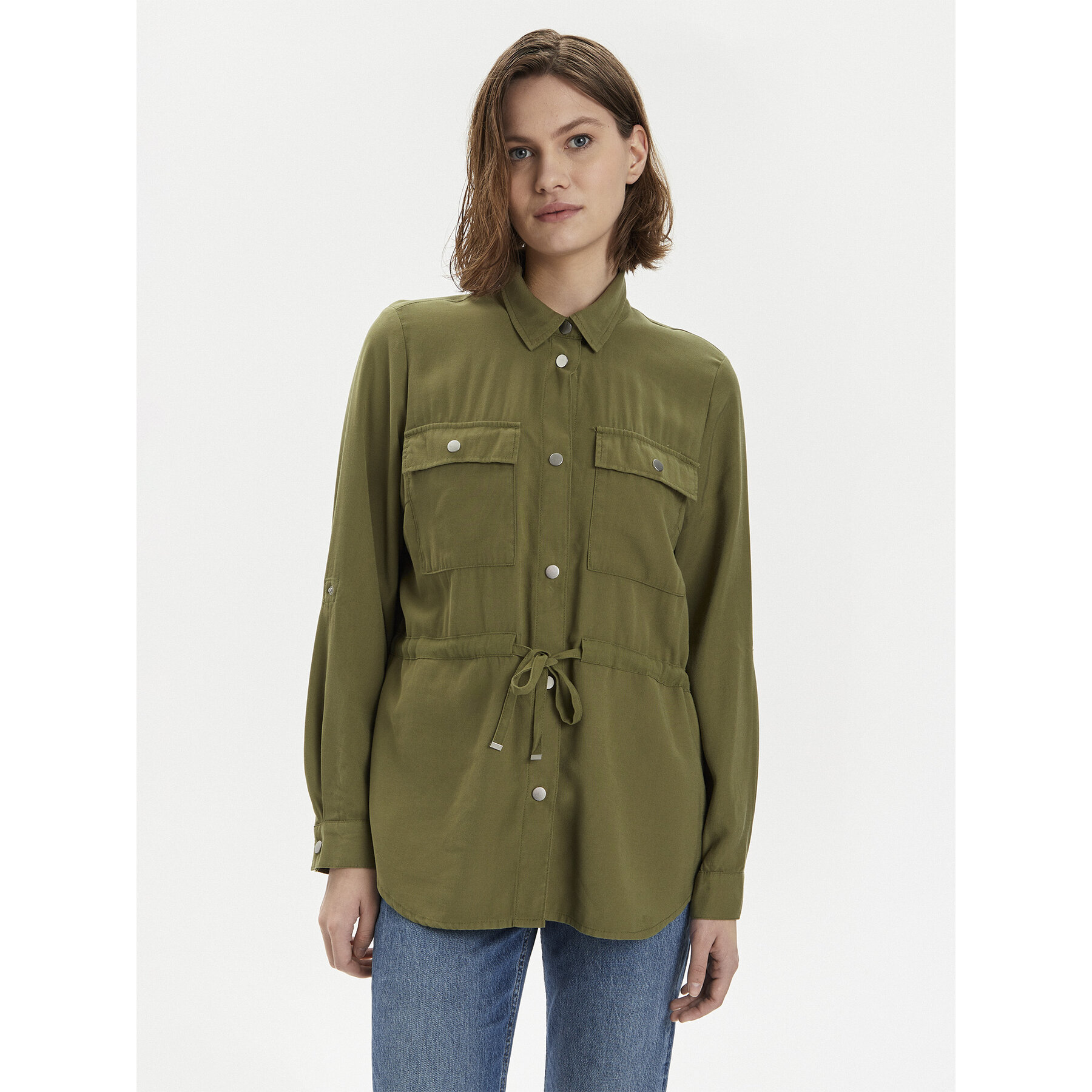 ONLY Hemdjacke Aris 15310852 Grün Regular Fit