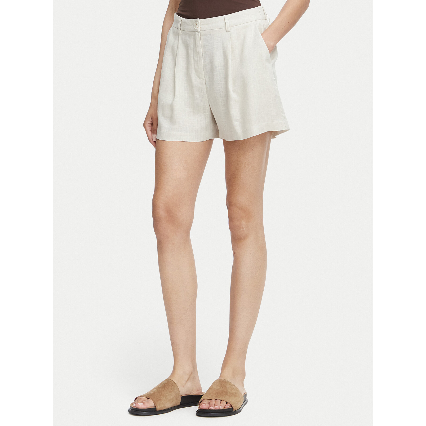 Vero Moda Stoffshorts Rosie 10346913 Hellbeige Loose Fit