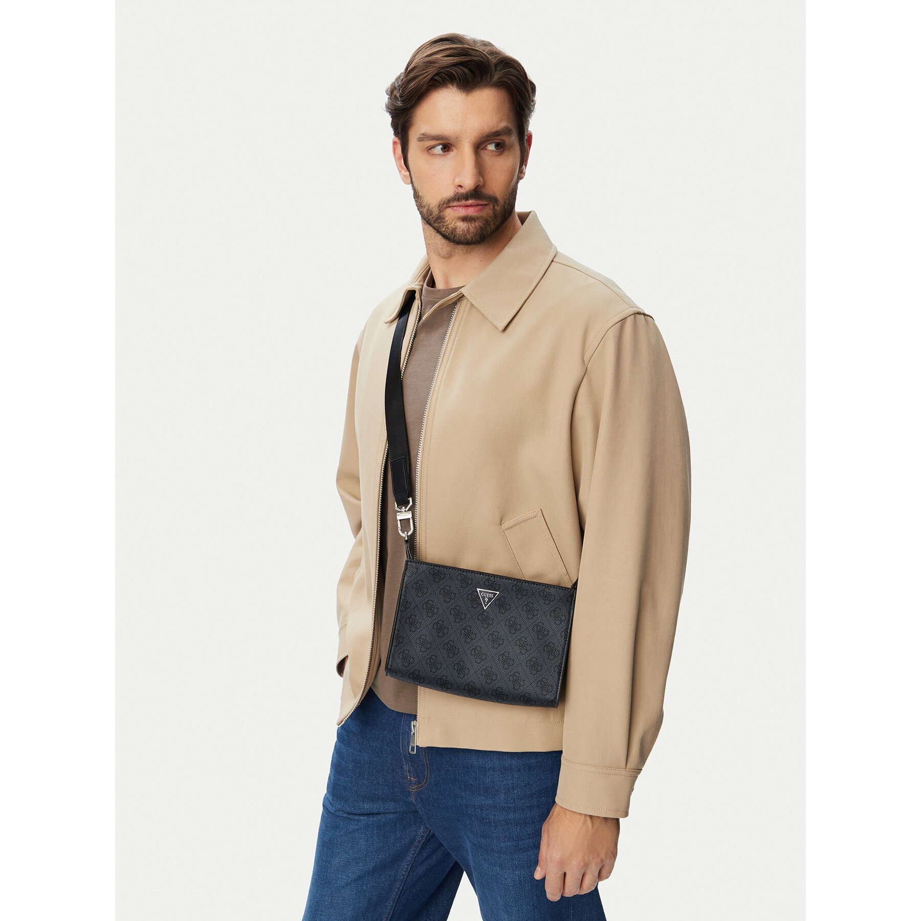 Geantă crossover Guess HMMILO P6157 Negru