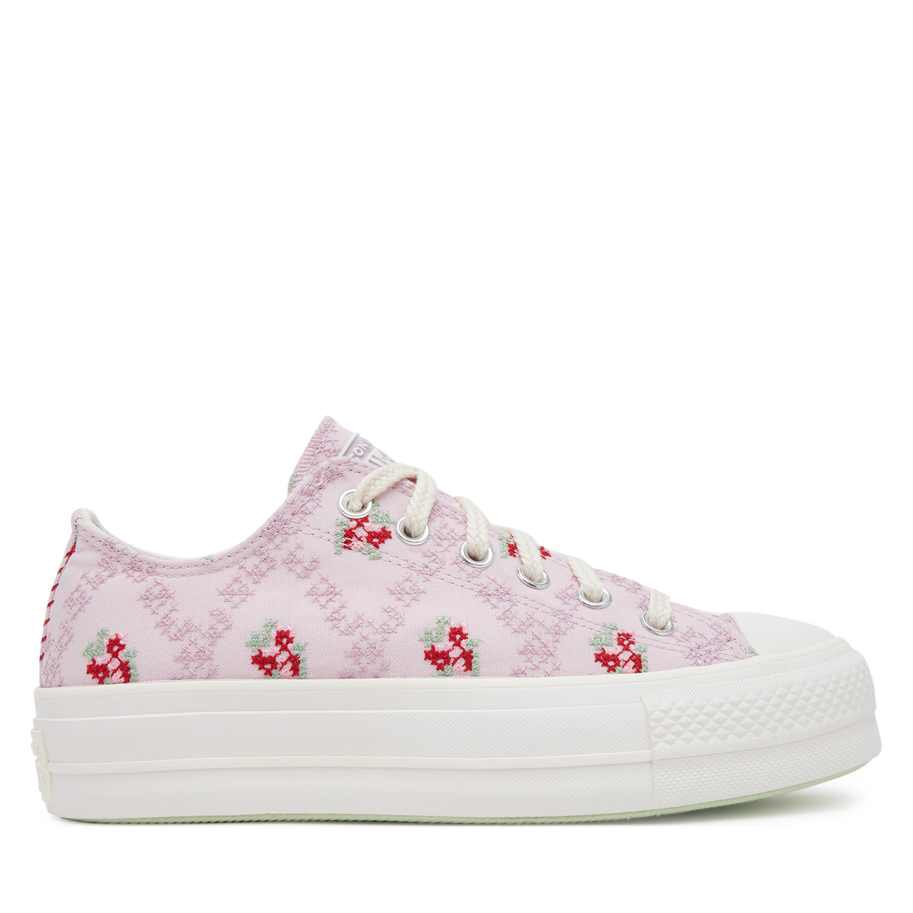 Scarpe Da Ginnastica Converse Chuck Taylor All Star Lift Platform Rose Cross Stitch A13660C Rosa