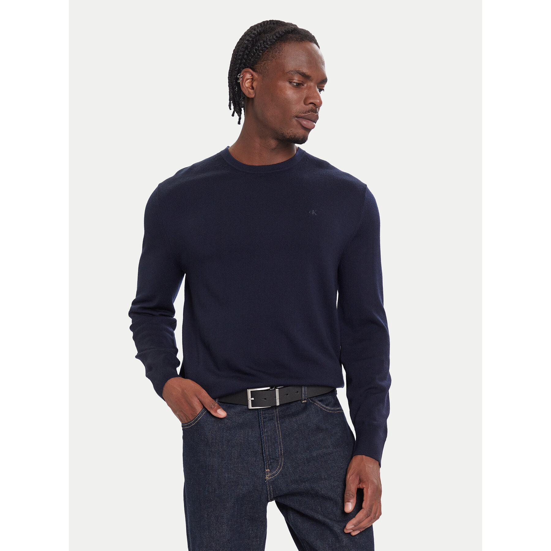 Calvin Klein Pullover LV04LB305G Dunkelblau Regular Fit