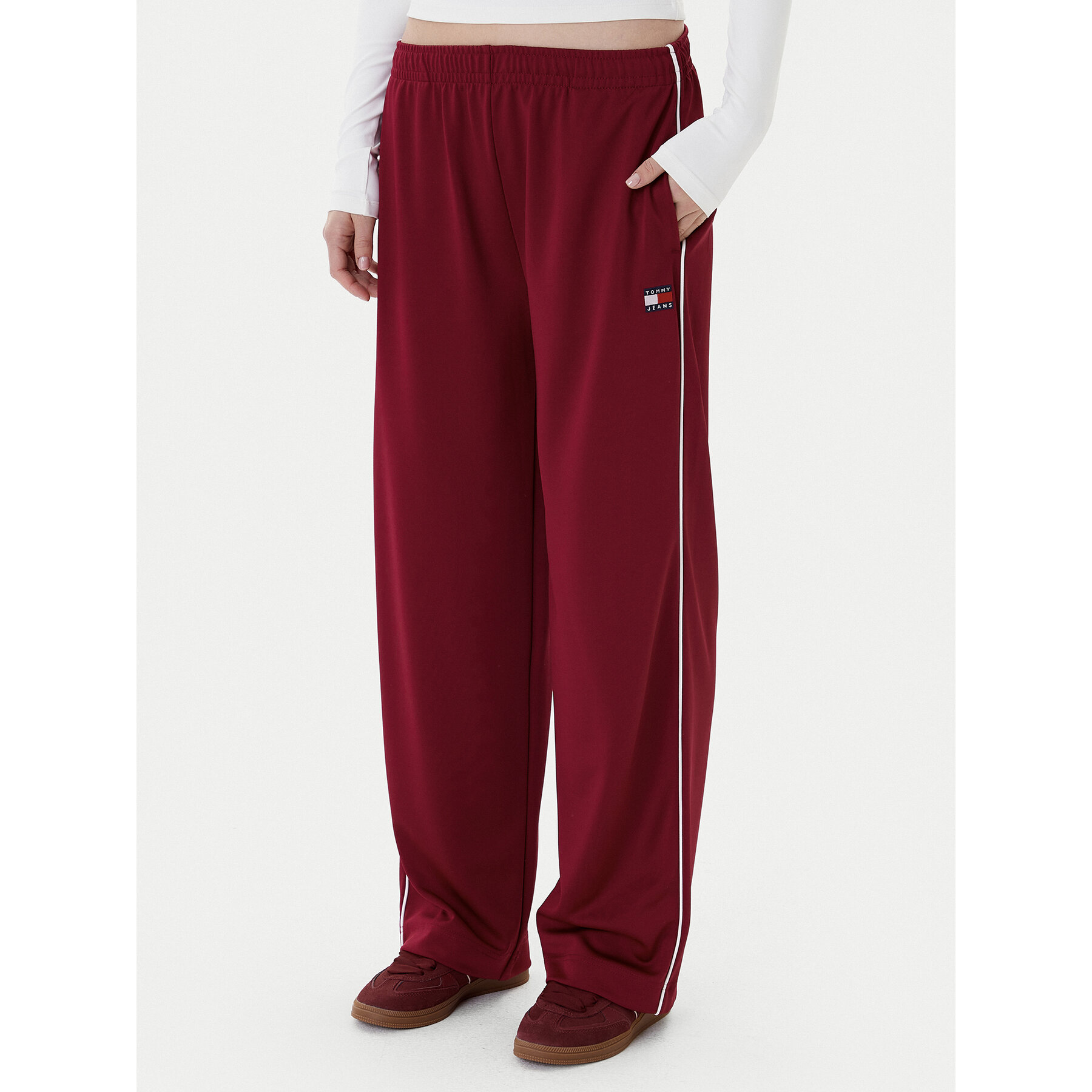 Tommy Jeans Jogginghose Archive DW0DW22633 Dunkelrot Regular Fit