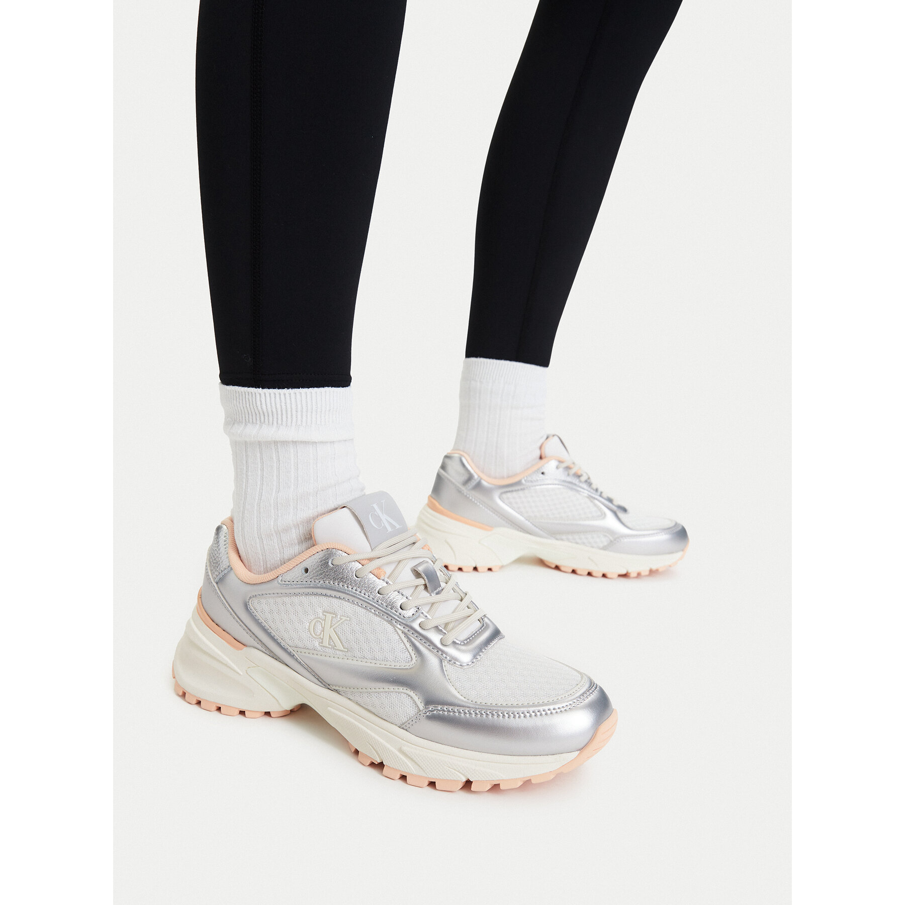 Αθλητικά Calvin Klein Hike Runner Lace Up Mesh Mix Met YW0YW02063 Έγχρωμο