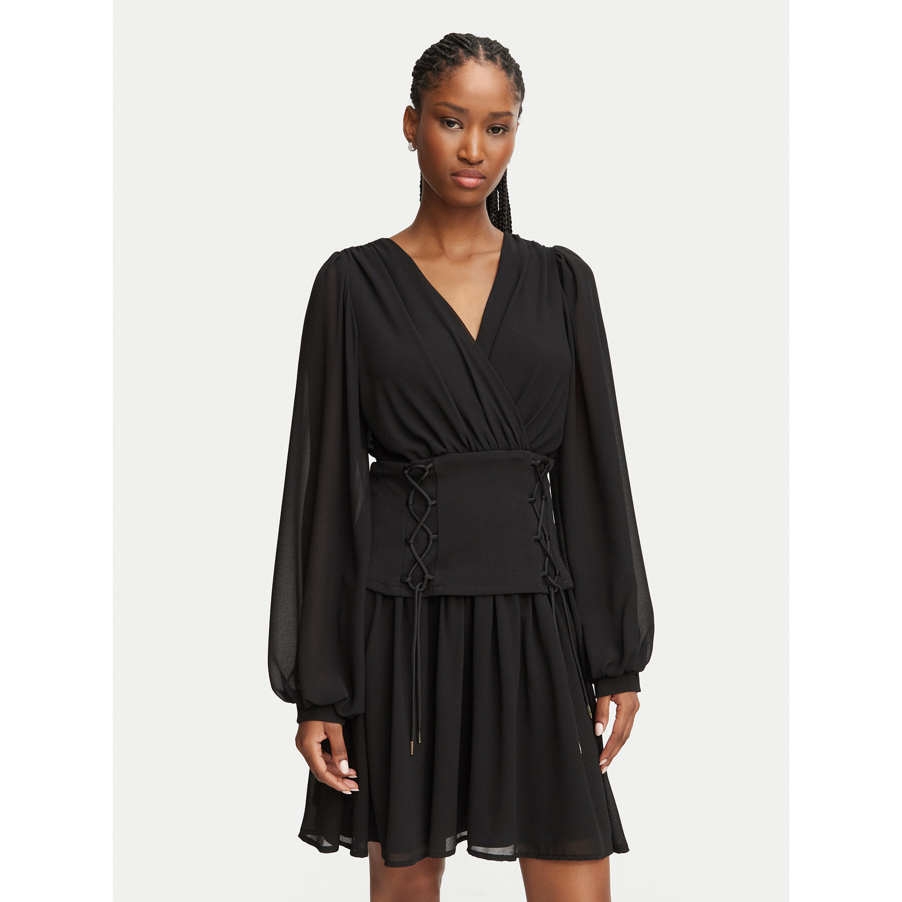 Rinascimento Coctailkleid CFC0126603003 Schwarz Regular Fit