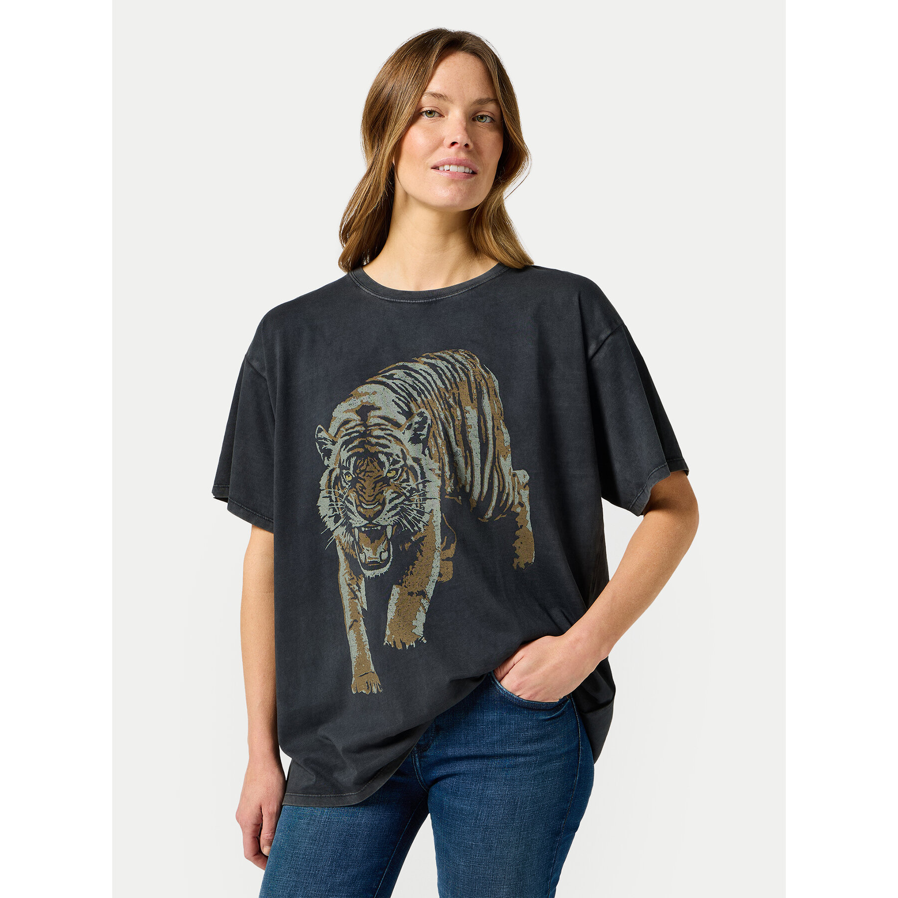 Wrangler Póló 112356445 Fekete Oversize