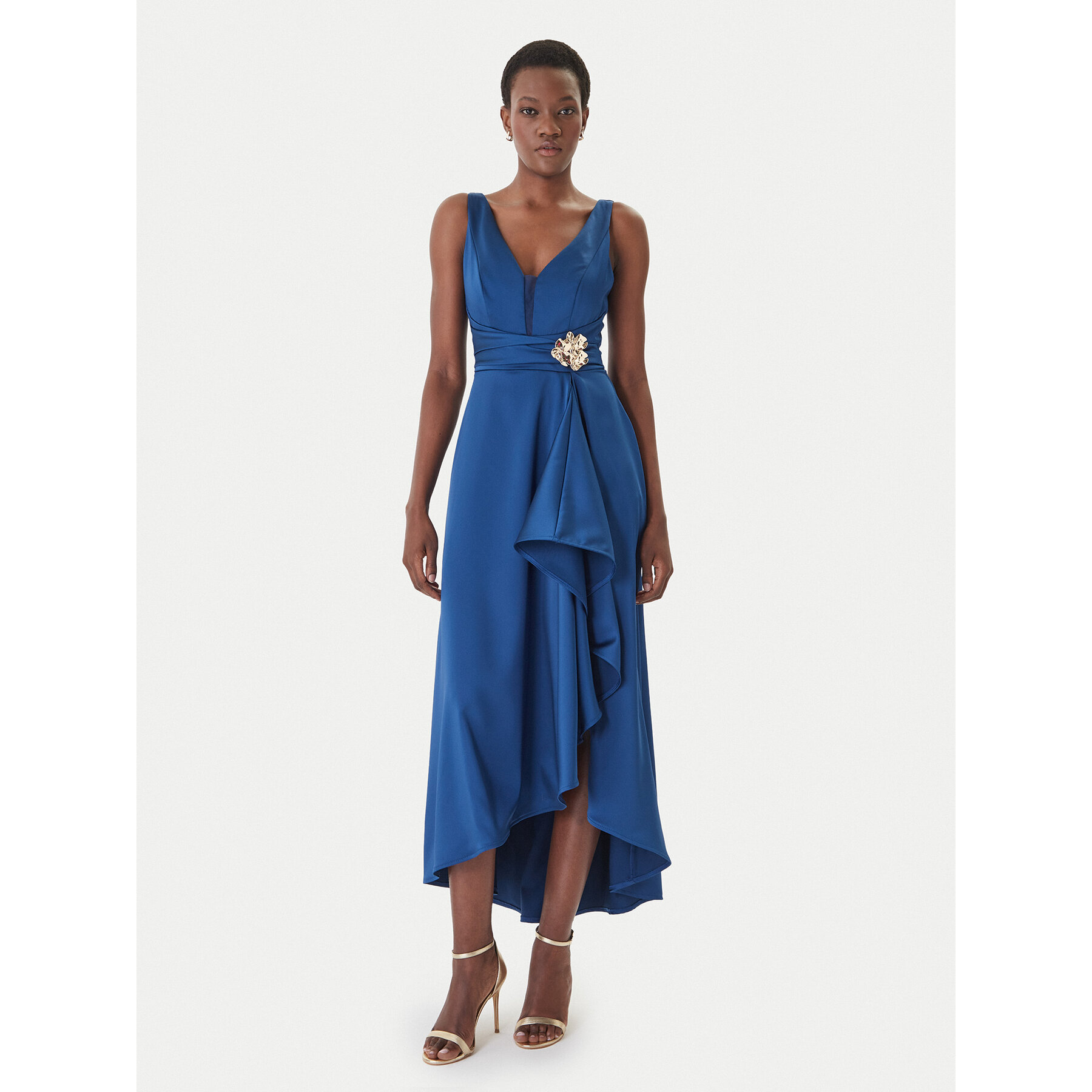 Rinascimento Coctailkleid CFC0127853003 Blau Slim Fit