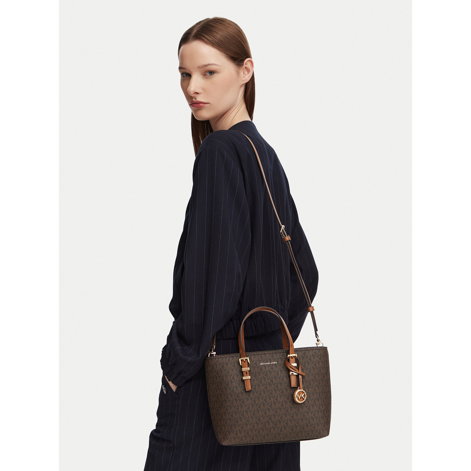 Ročna torba MICHAEL Michael Kors 32S6GQNC0L Rjava