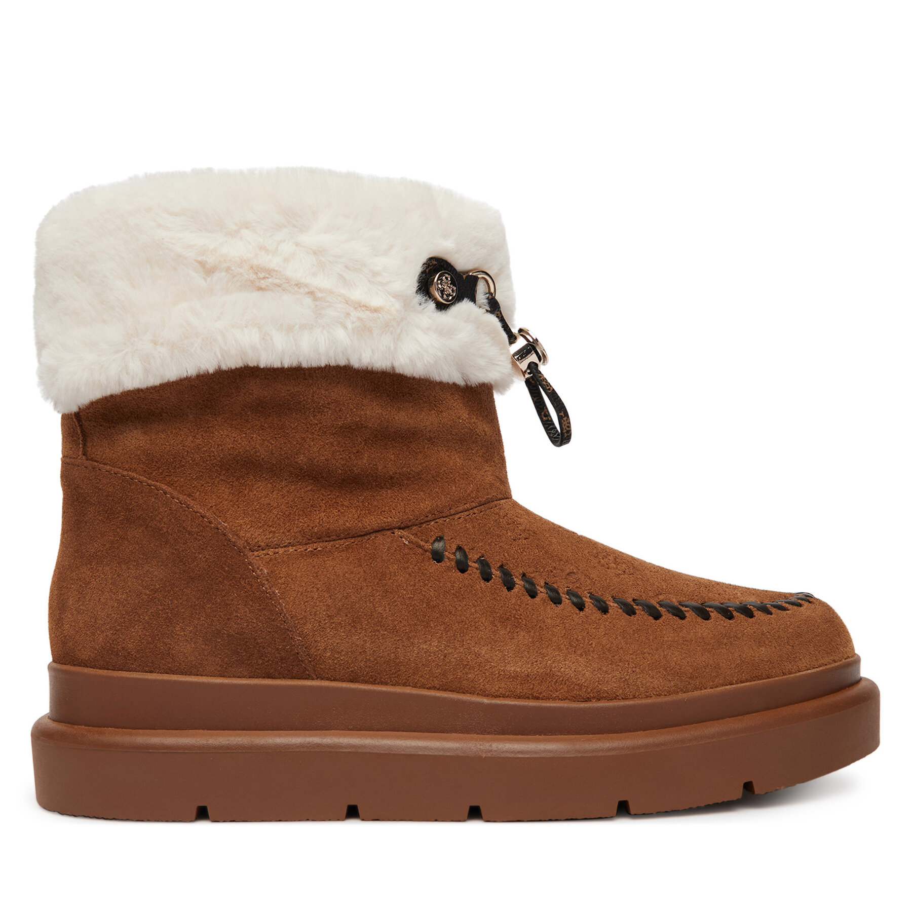 Апрески Guess FLFKEN LEA10 Светлокафяв