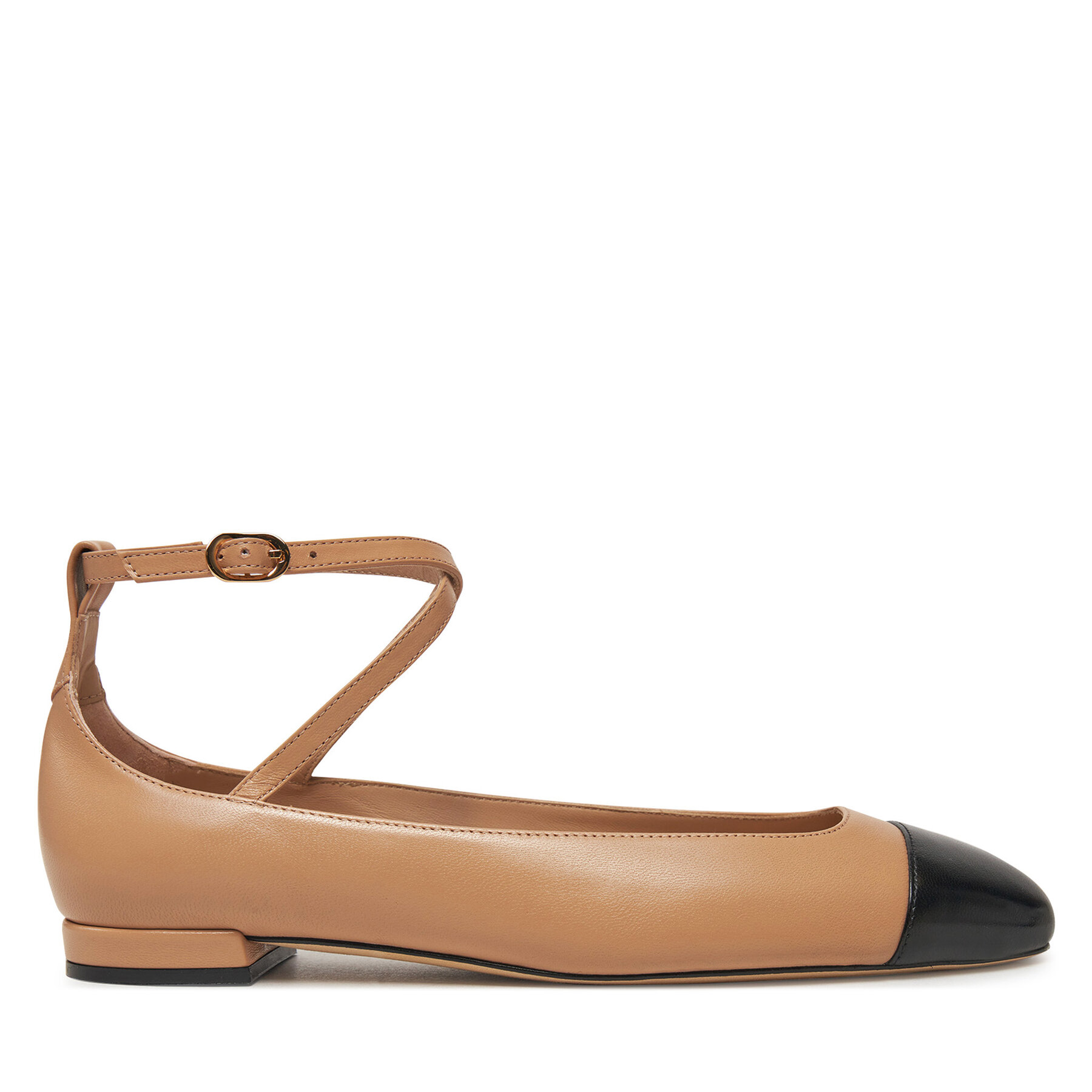  Balerina Stuart Weitzman Eden Atrap Flat SJ720 Bézs akciós termékkép 1