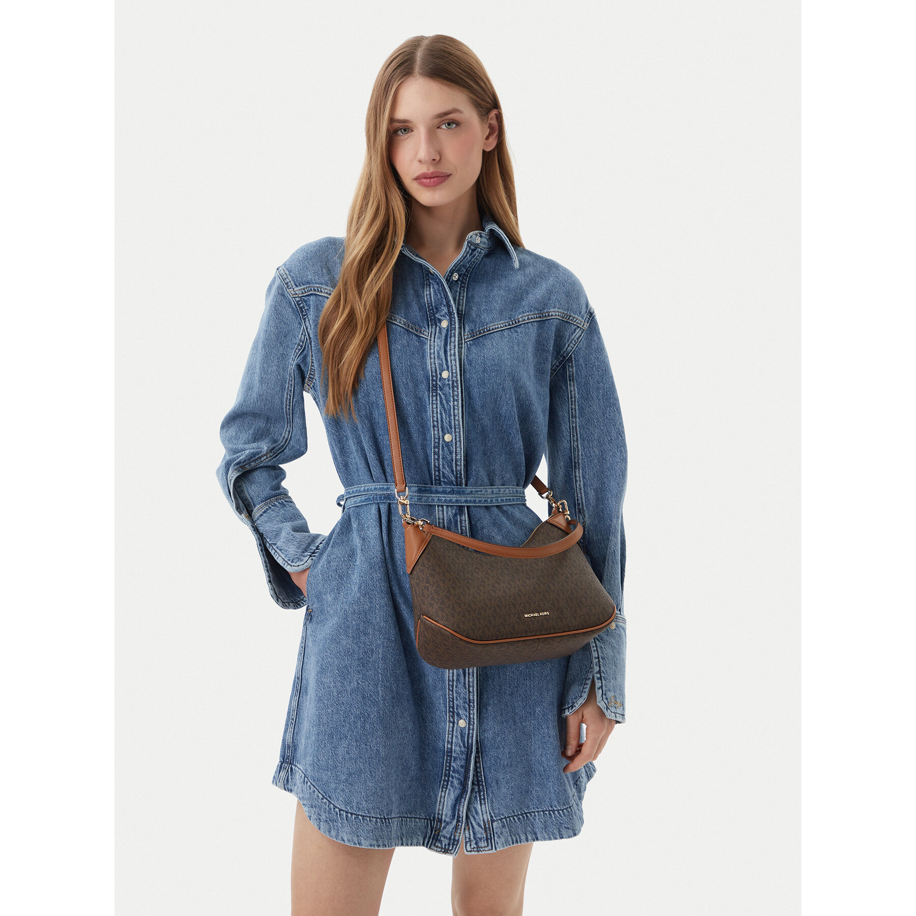 Torbica MICHAEL Michael Kors 32S6GJ6W8B Smeđa