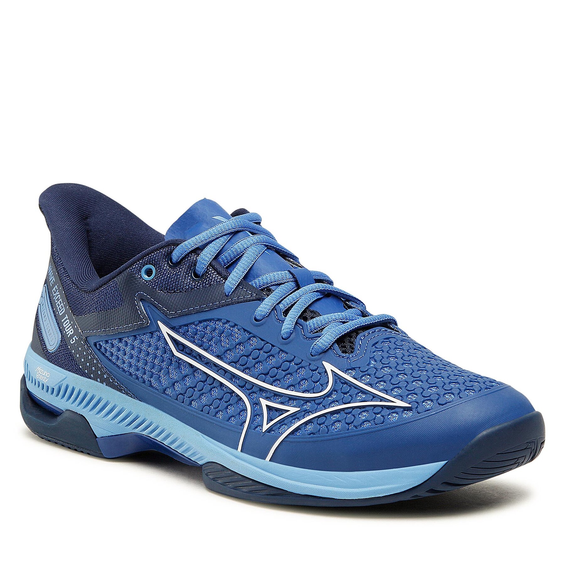 Pantofi Mizuno Wave Exceed Tour 5 Ac 61GA227026 True Blue/White/Dress Blues 61GA227026 imagine super redus 2022