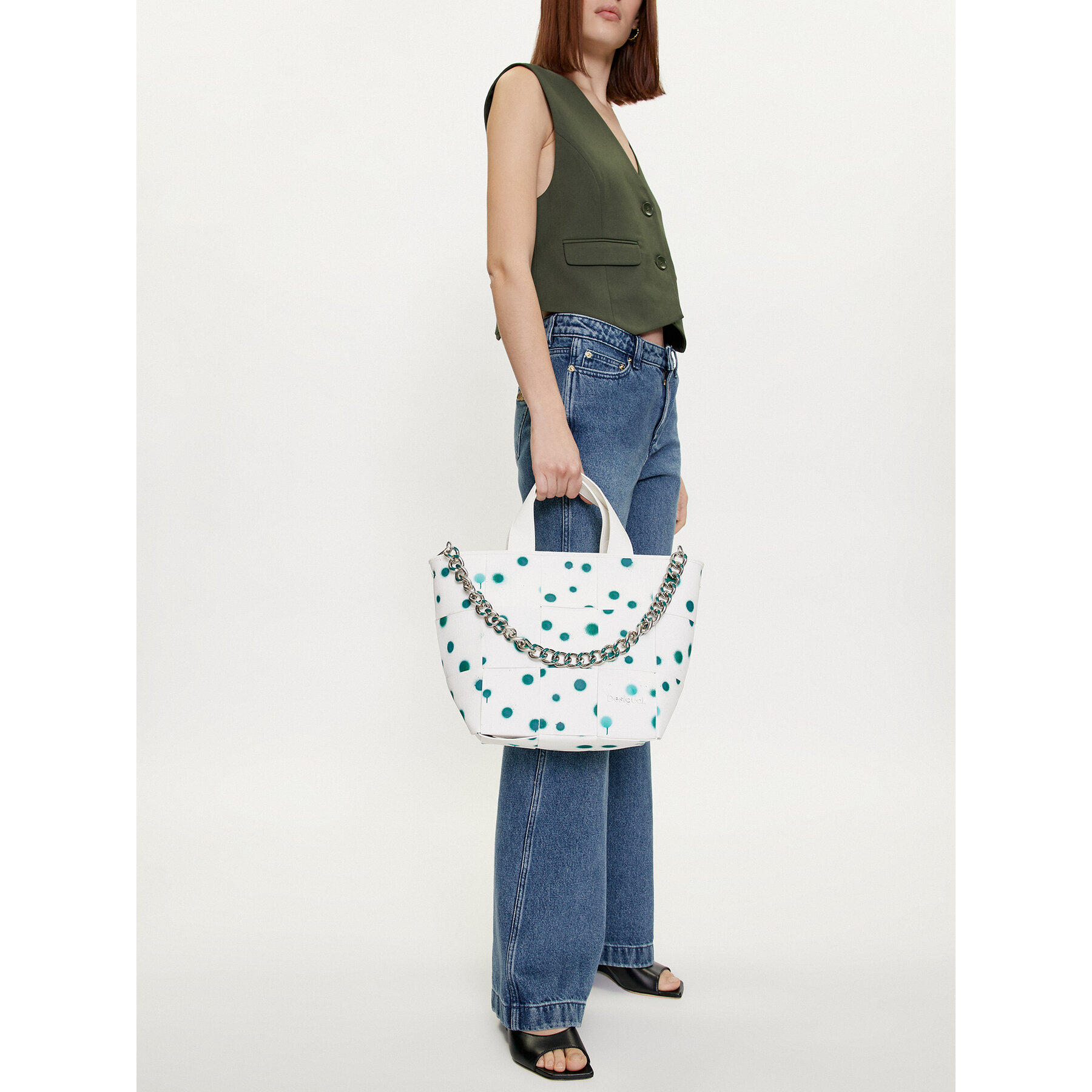 Τσάντα Desigual 24SAXP60 Λευκό