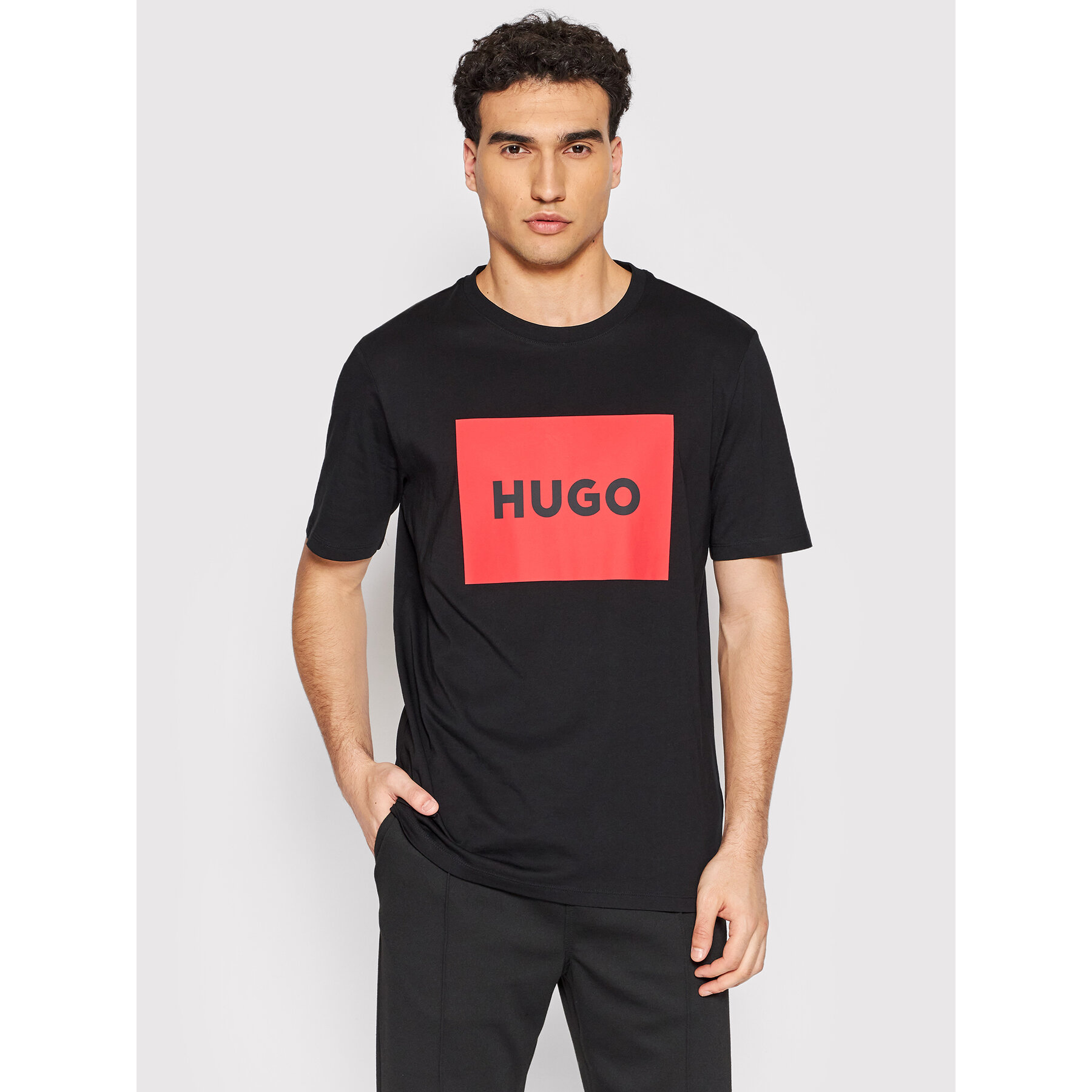 Hugo T-Shirt Dulive222 50467952 Μαύρο Regular Fit