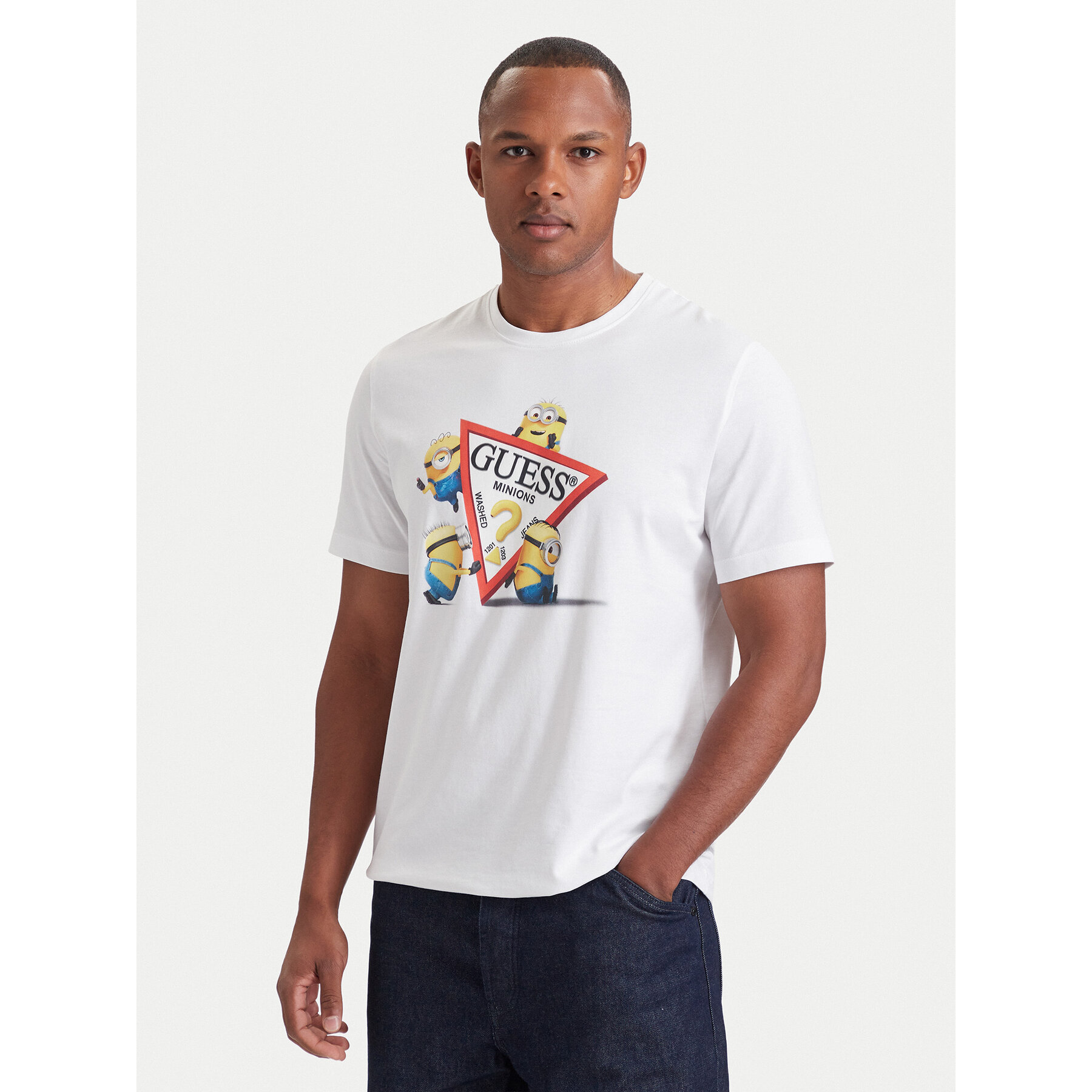 Guess Jeans T-shirt M6YI84 K6412 Bijela Regular Fit