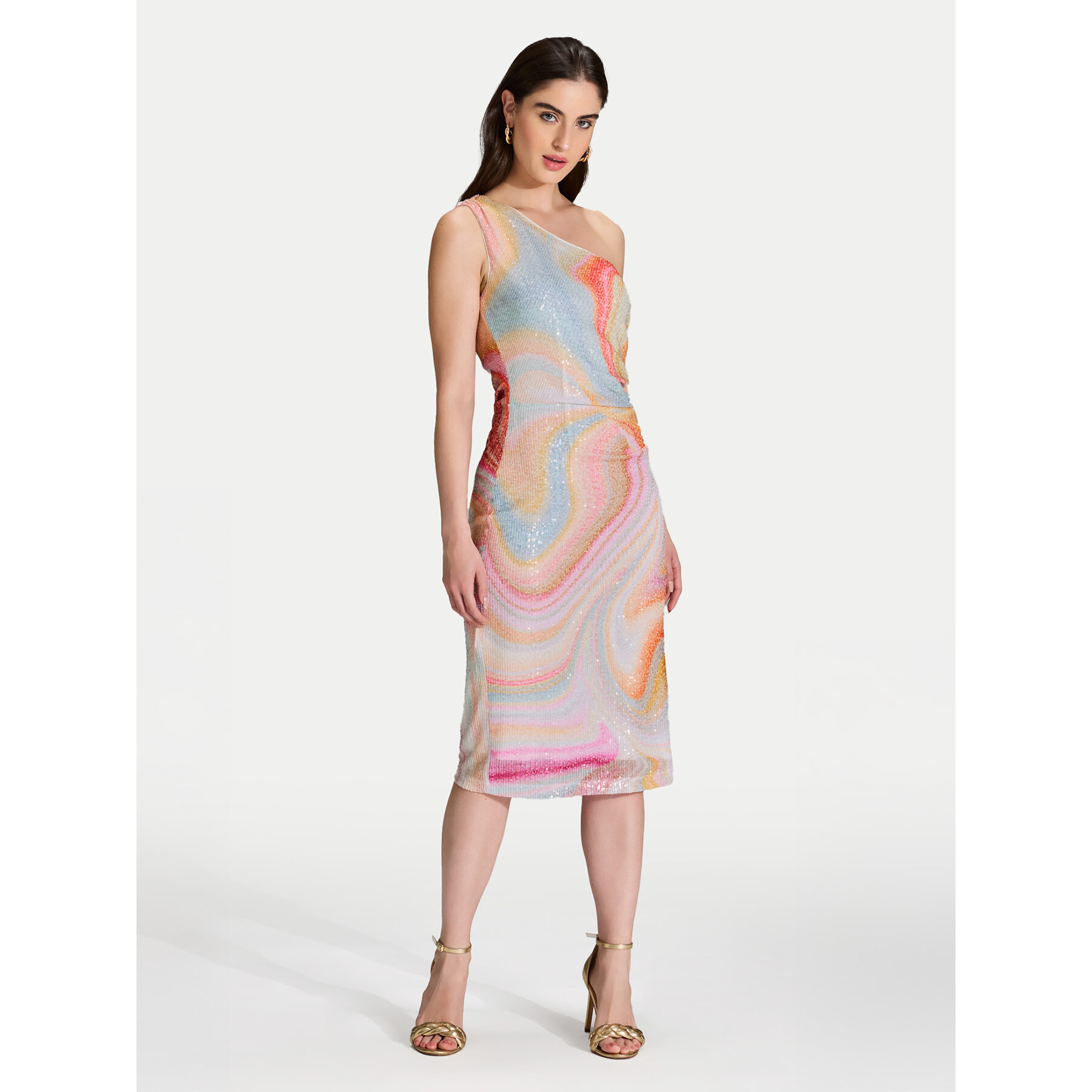 Swing Coctailkleid 5AI18800 Bunt Slim Fit