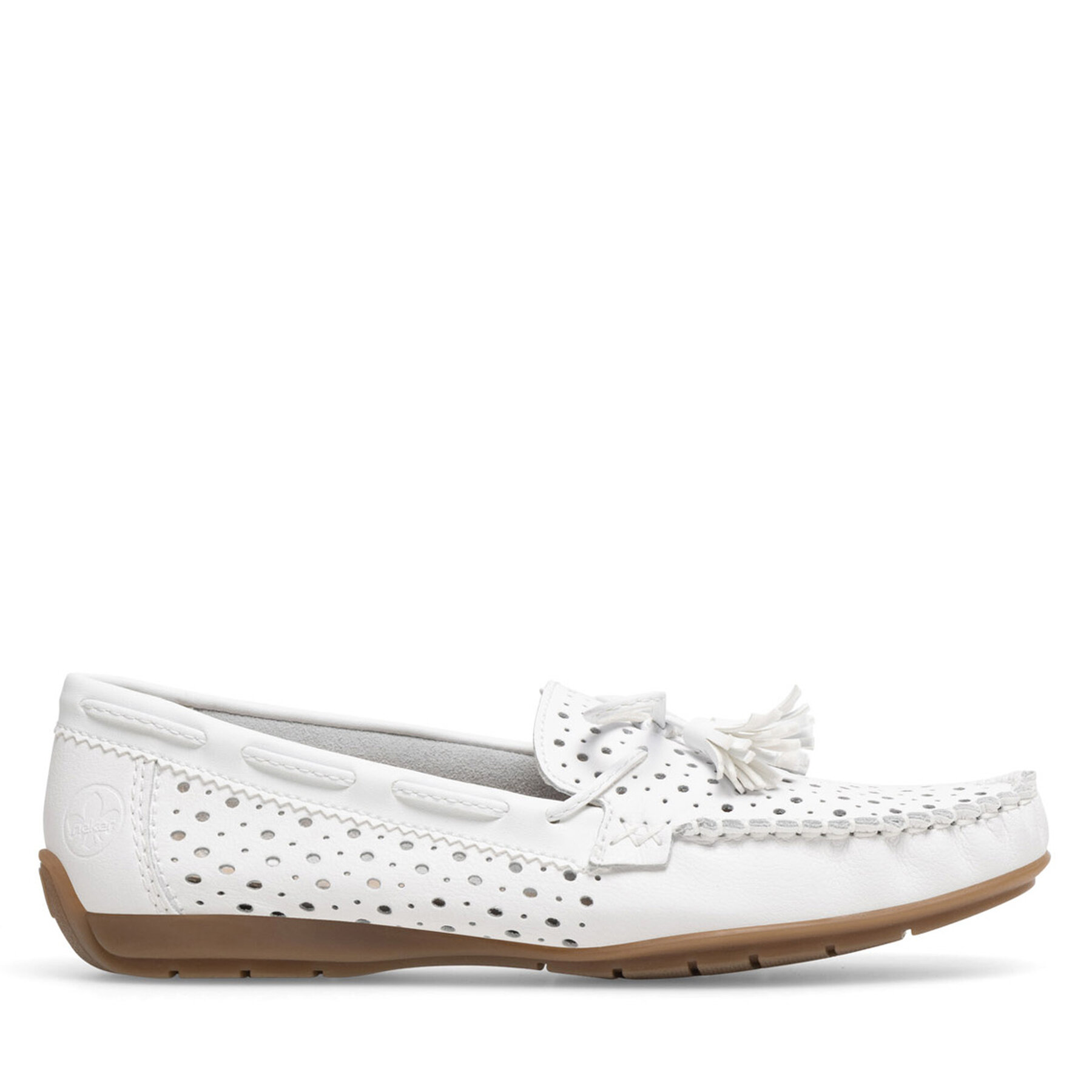 Mocasini Rieker 40254-80 Alb