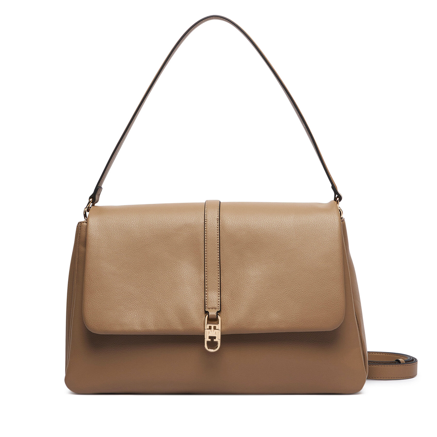 Torbica Tommy Hilfiger Th Libre Satchel AW0AW19197 Bež