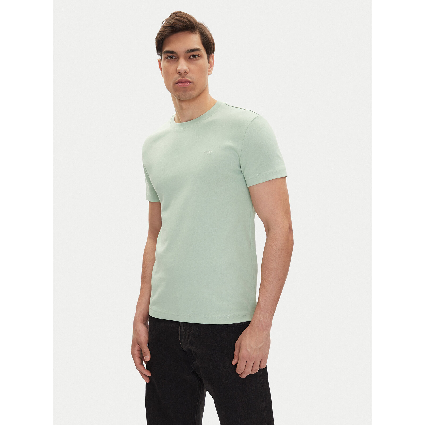 Mustang T-shirt Allen 1016486 Verde Slim Fit