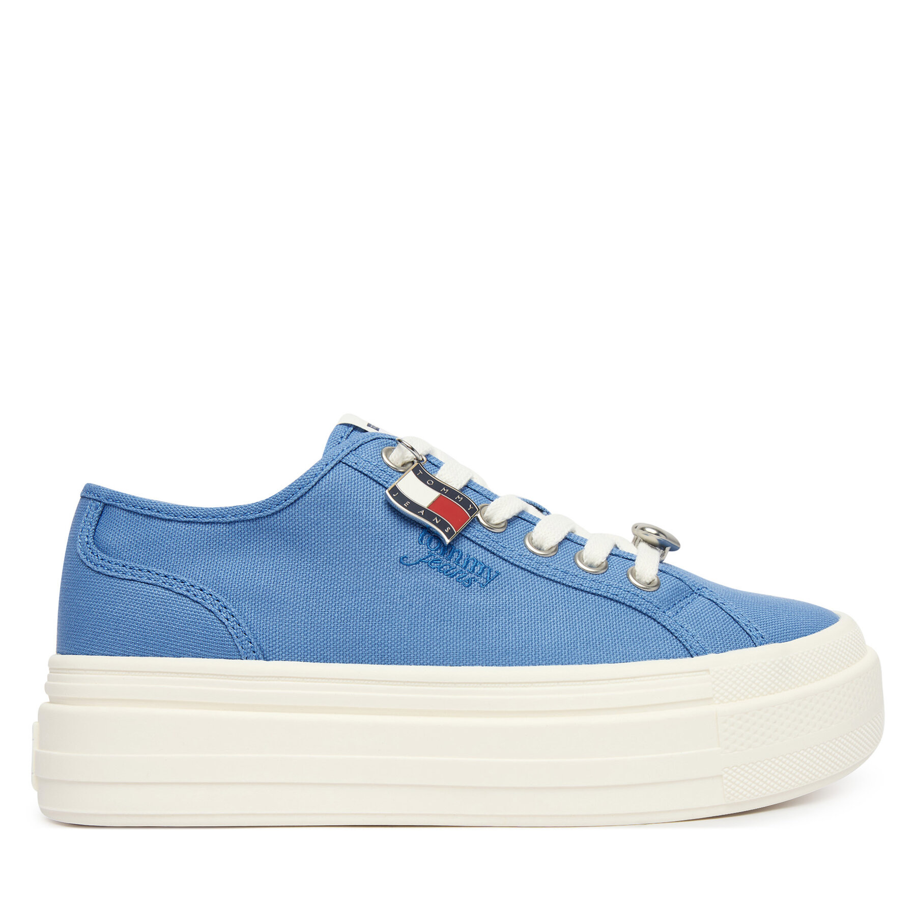 Tenisice Tommy Jeans Tjw Flatform Sneaker Charms EN0EN02959 Plava