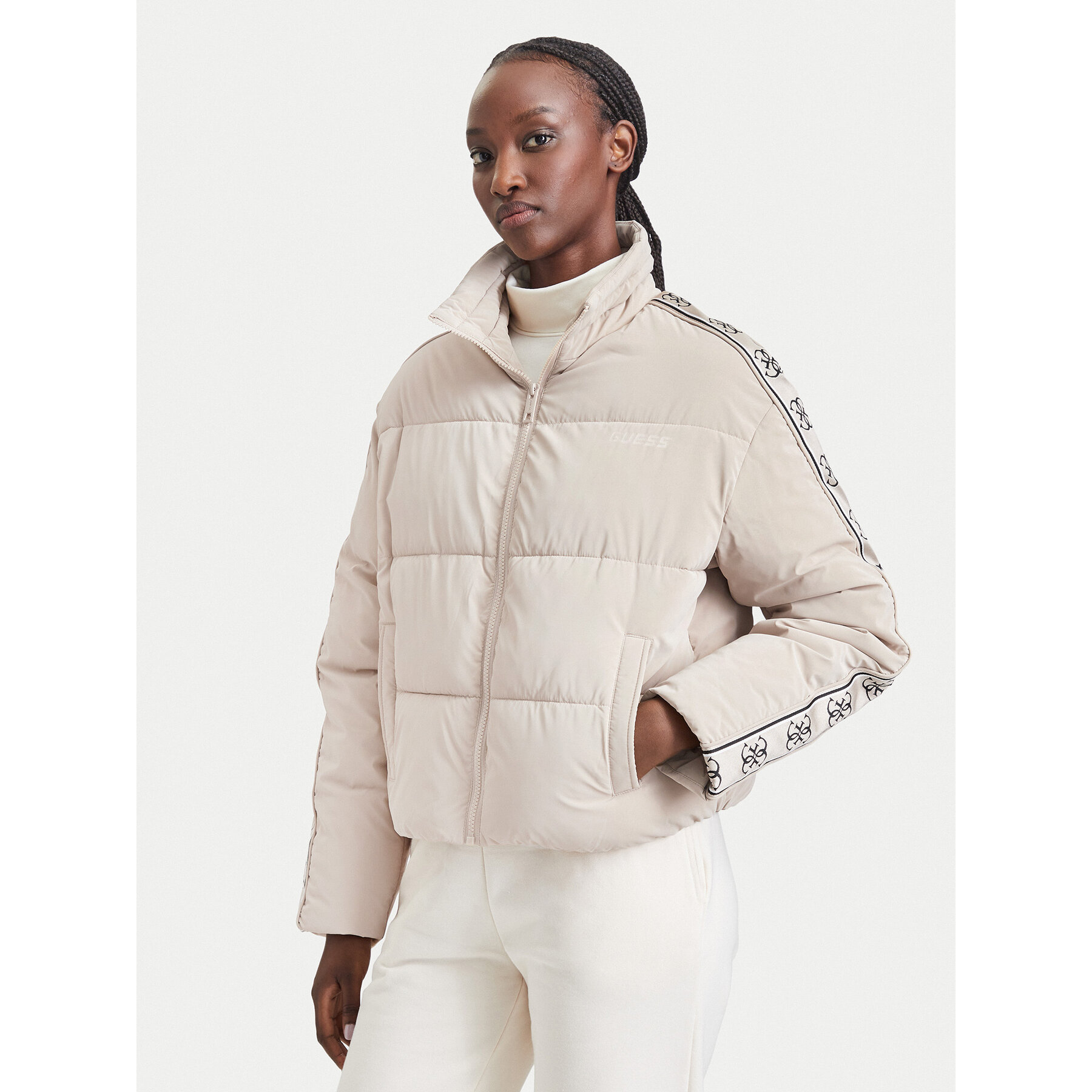 Guess Winterjacke V5BL11 WGYC2 Beige Regular Fit