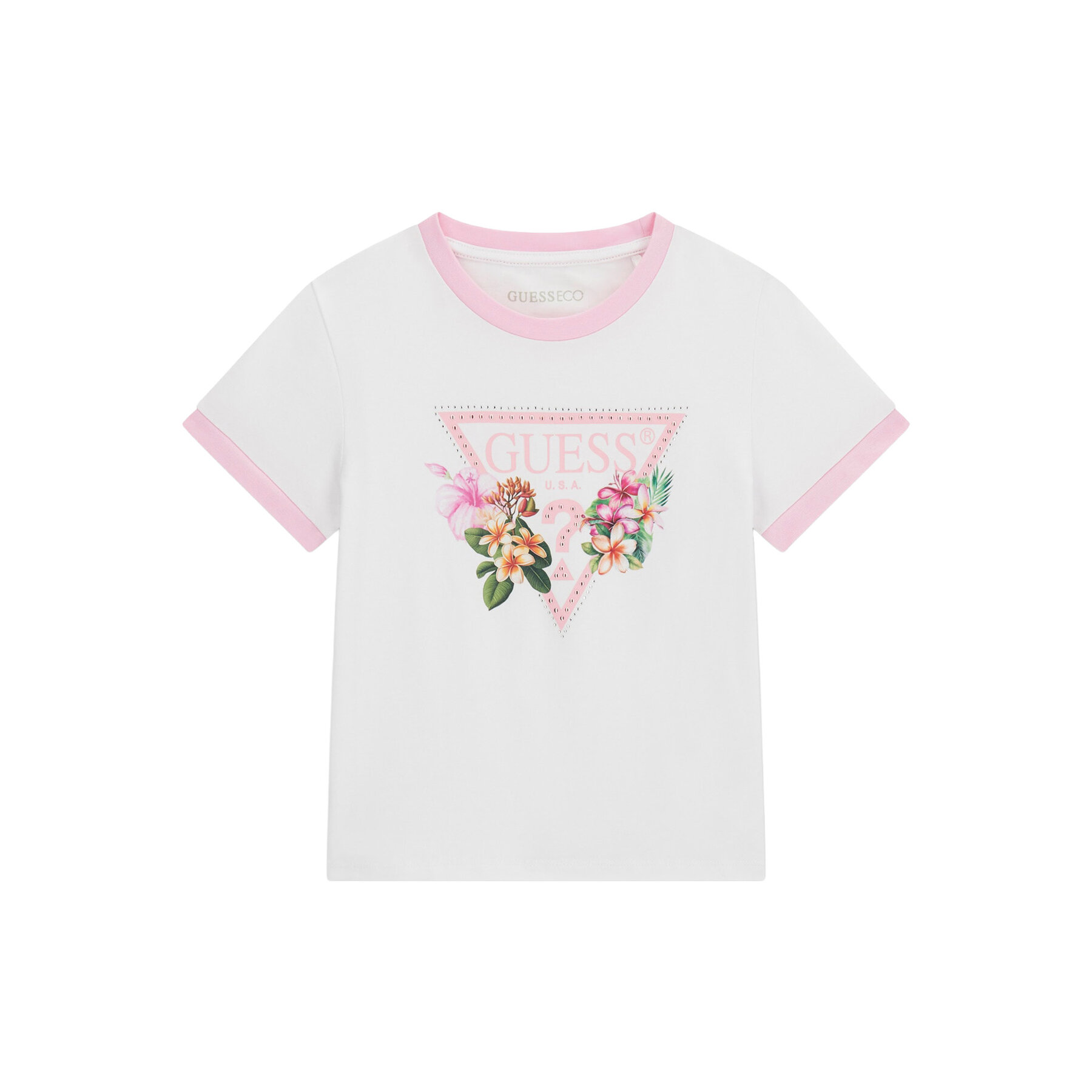 Guess T-Shirt J6GI23 K6YW4 Λευκό Regular Fit