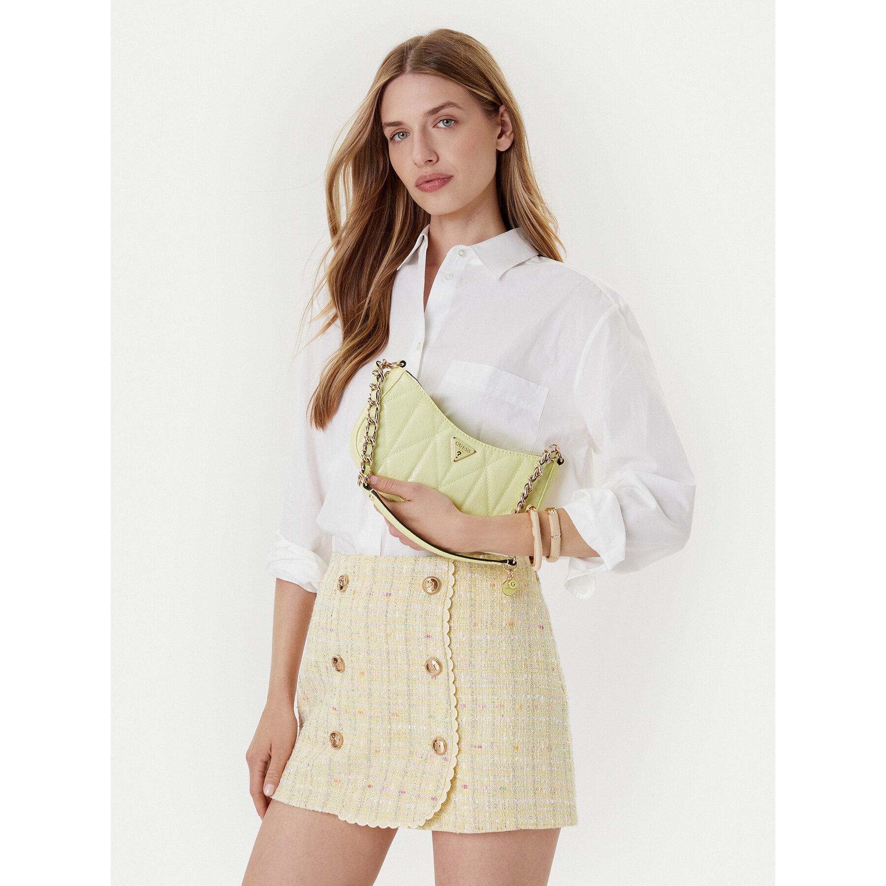 Дамска чанта Guess Aldina HWGG96 63170 Жълт