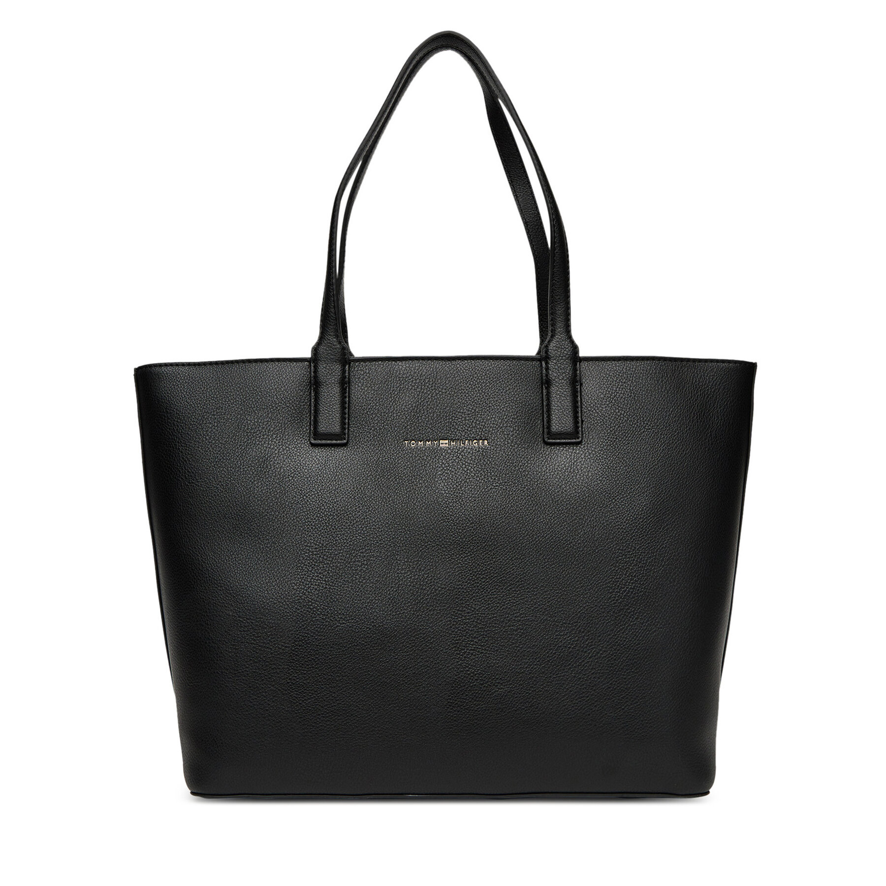  Táska Tommy Hilfiger Th Logotape Tote AW0AW17449 Fekete akciós termékkép 1