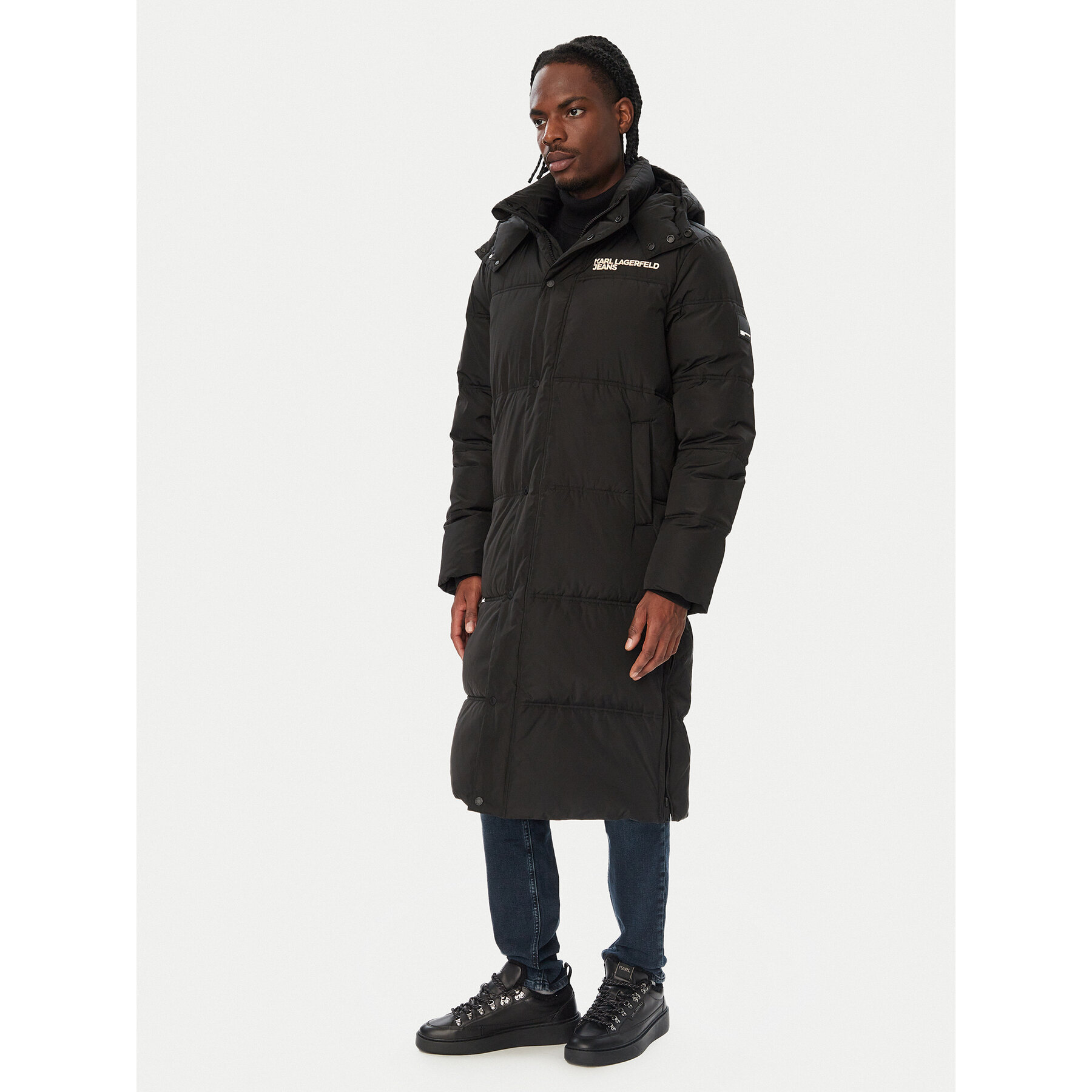Karl Lagerfeld Jeans Winterjacke B4M15035 Schwarz Regular Fit