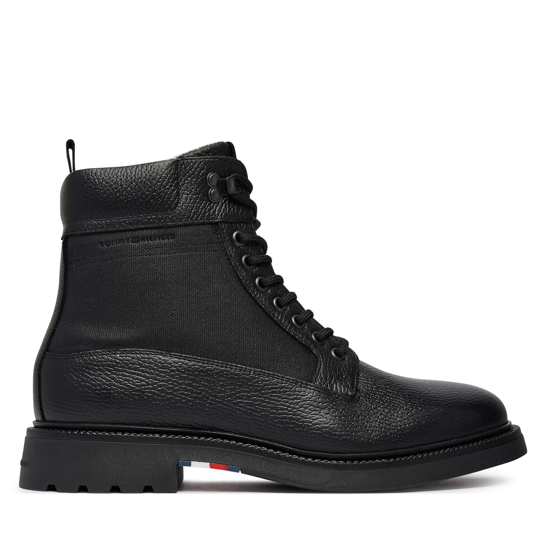 Šnurovacia obuv Tommy Hilfiger Corporate Casual Mix W Wpm Boot FM0FM05988 Čierna