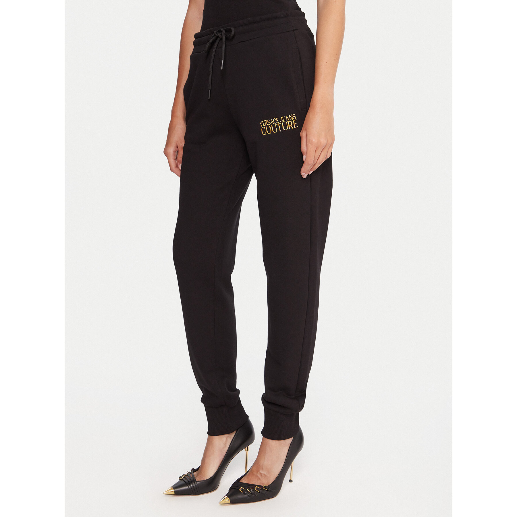 Versace Jeans Couture Jogginghose 79HAAT06 CF01T Schwarz Regular Fit