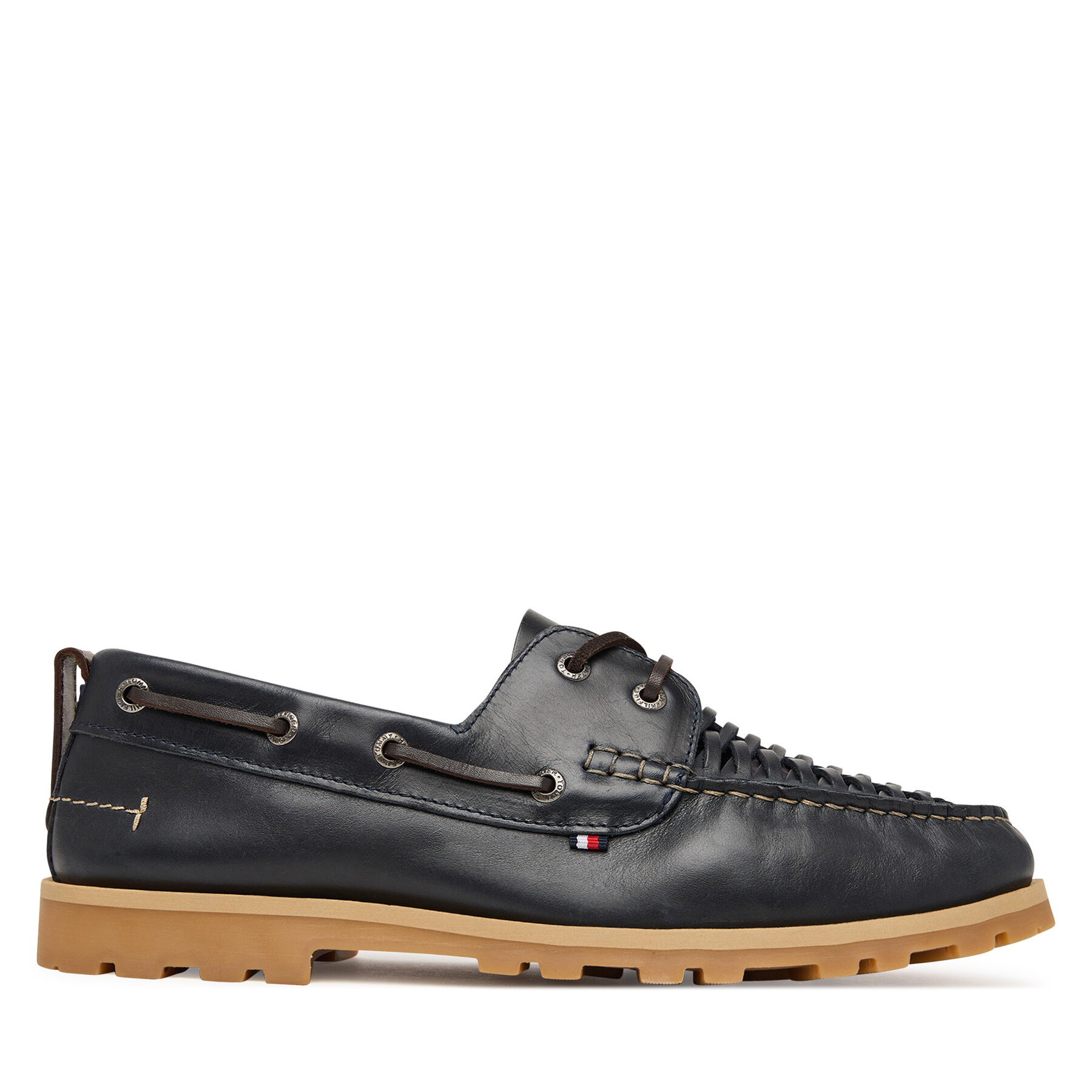 Обувки Tommy Hilfiger Hilfiger Braided Lth Boat Shoe FM0FM05892 Тъмносин