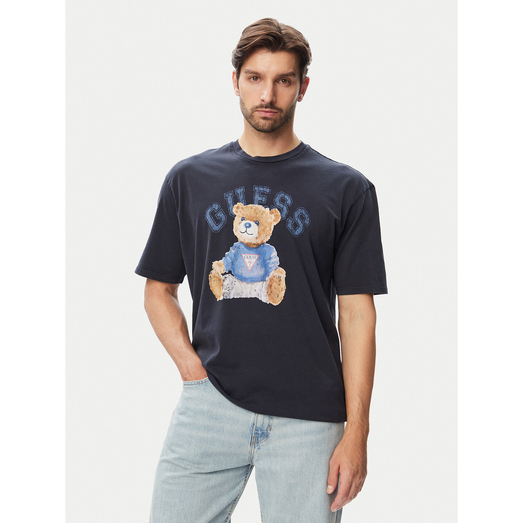 Guess T-Shirt 182885 Μπλε Classic Fit