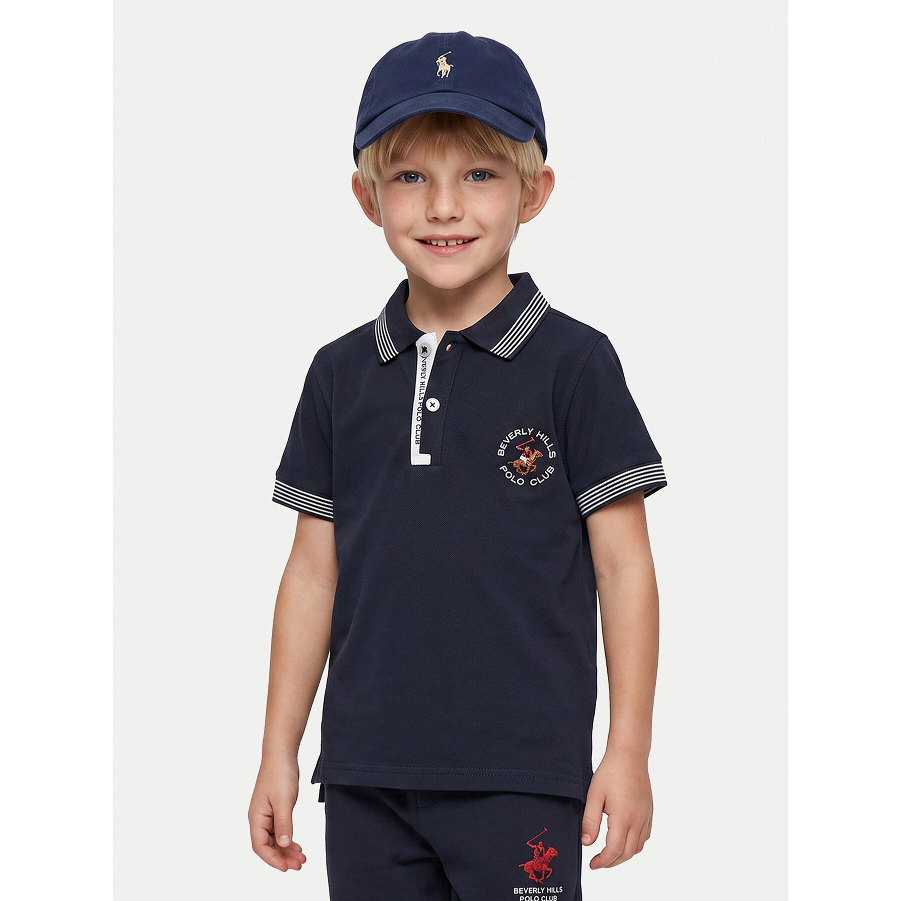 Beverly Hills Polo Club Polo P-SS26B-P424108 Tamnoplava Regular Fit