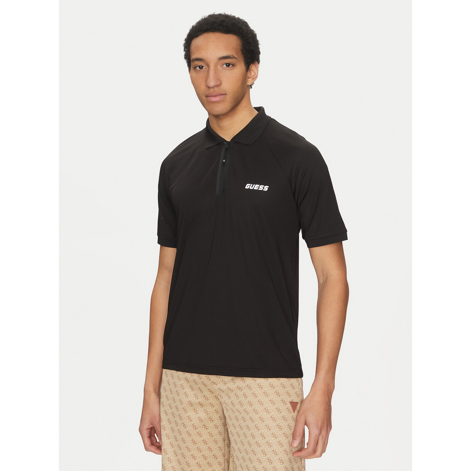 Guess Polo Z5GP00 KCQU2 Nero Slim Fit