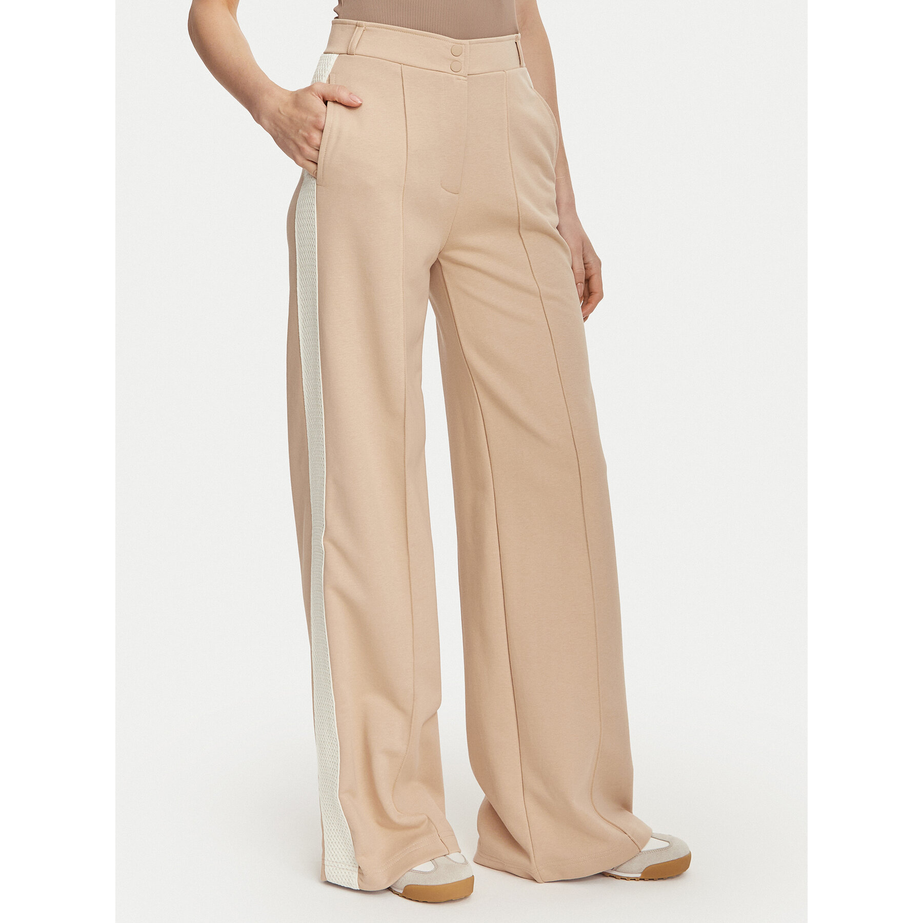Guess Stoffhose V6YB26 K5139 Beige Relaxed Fit