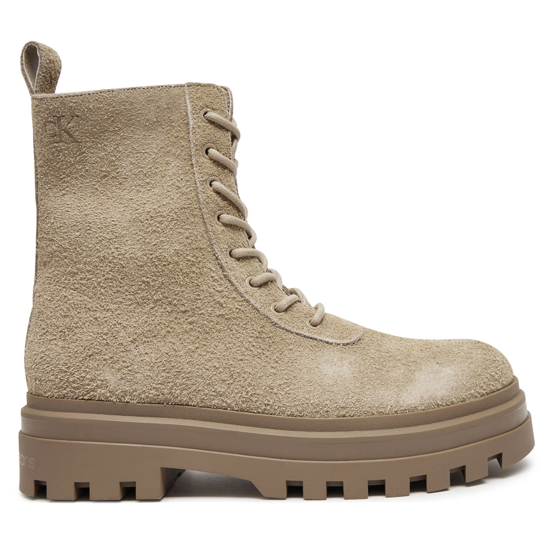 Туристически oбувки Calvin Klein Jeans Lugged Lace Zip Boot Oxf Hr Su YM0YM01068 Бежов