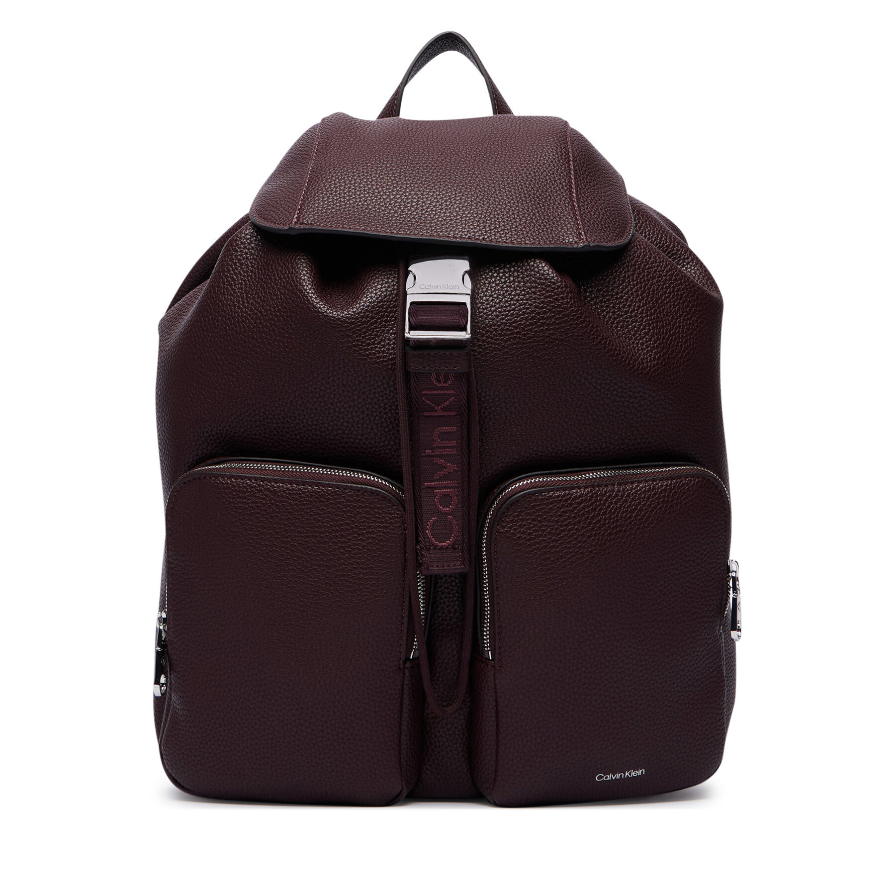 Σακίδιο Calvin Klein Weebbing Strap Flap Backpack LV04F3645G Μπορντό