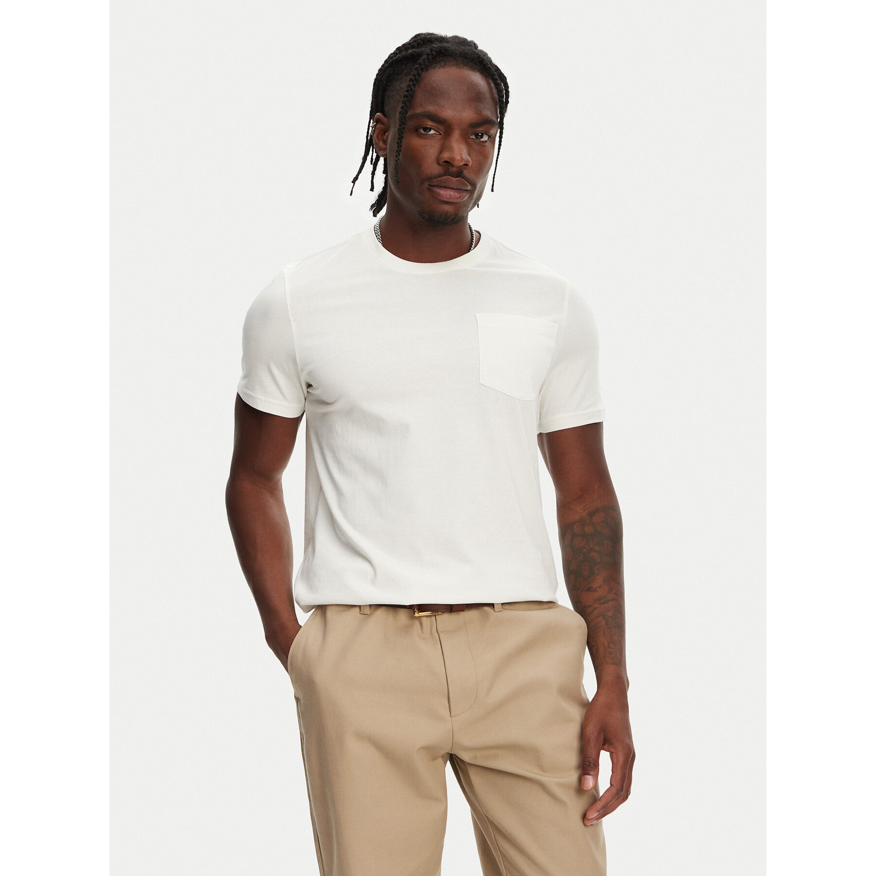 Robe di Kappa Majica Dorel 64131EW Écru Regular Fit