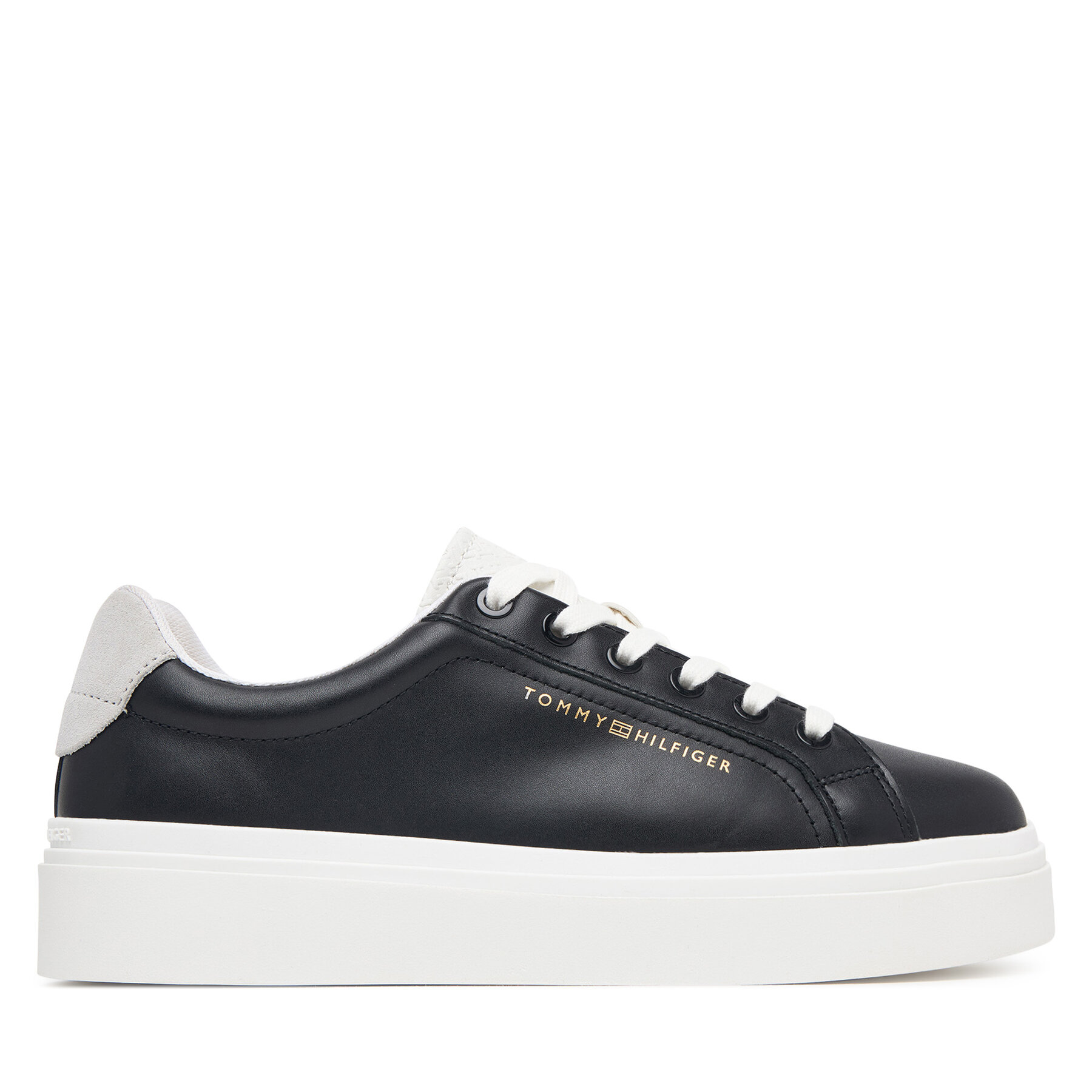 Tenisice Tommy Hilfiger Th Feminine Platform Monogram FW0FW09594 Crna