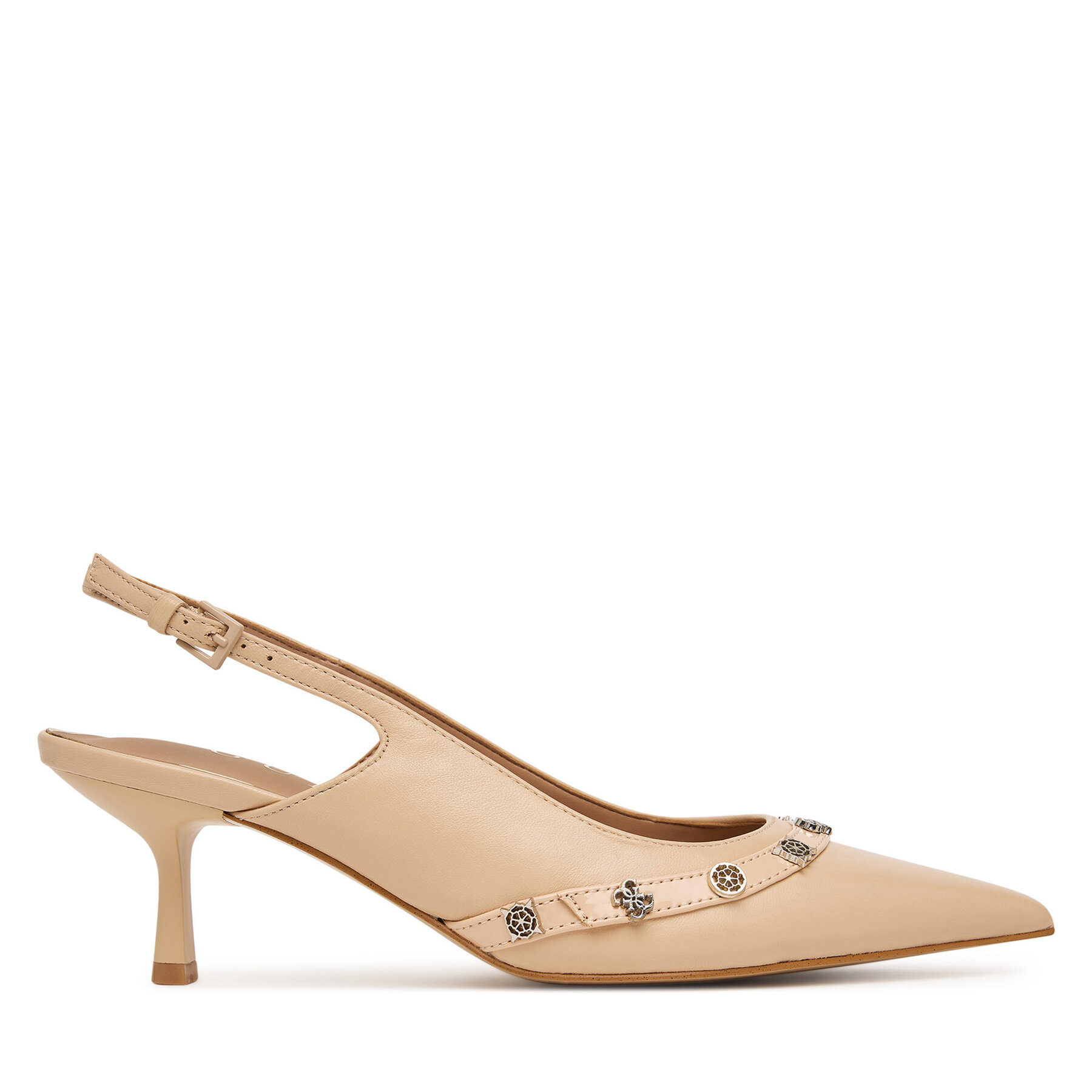 Pantofi pumps Guess FLPYAN LEA05 Bej