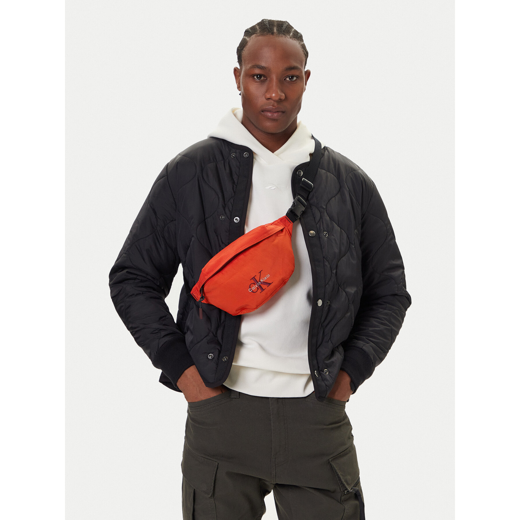 Torbica za okrog pasu﻿ Calvin Klein Bold Waistbag LV04D3116G Oranžna