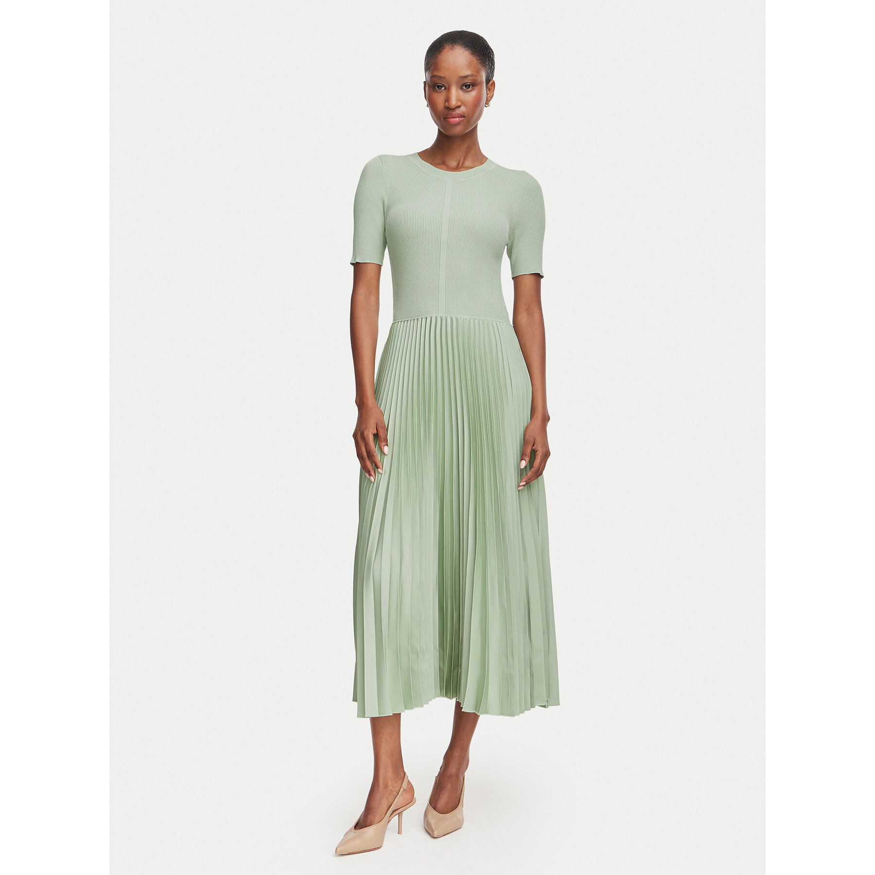 BOSS Kleid für den Alltag Fadridi 50535658 Hellgrün Regular Fit
