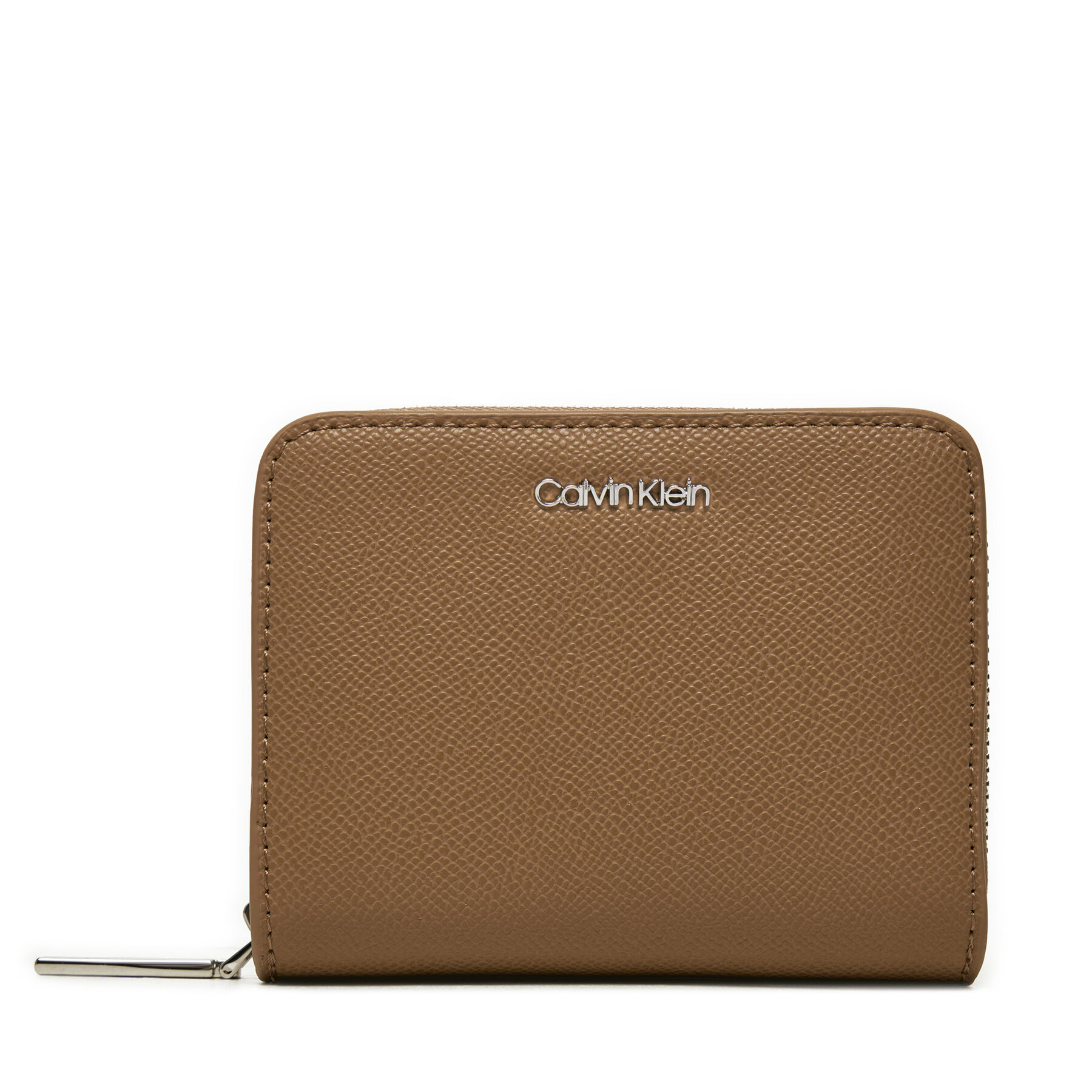 Kleine Damen Geldbörse Calvin Klein Ck Must Md Zip Around_Caviar K60K612831 Beige, Größe 00