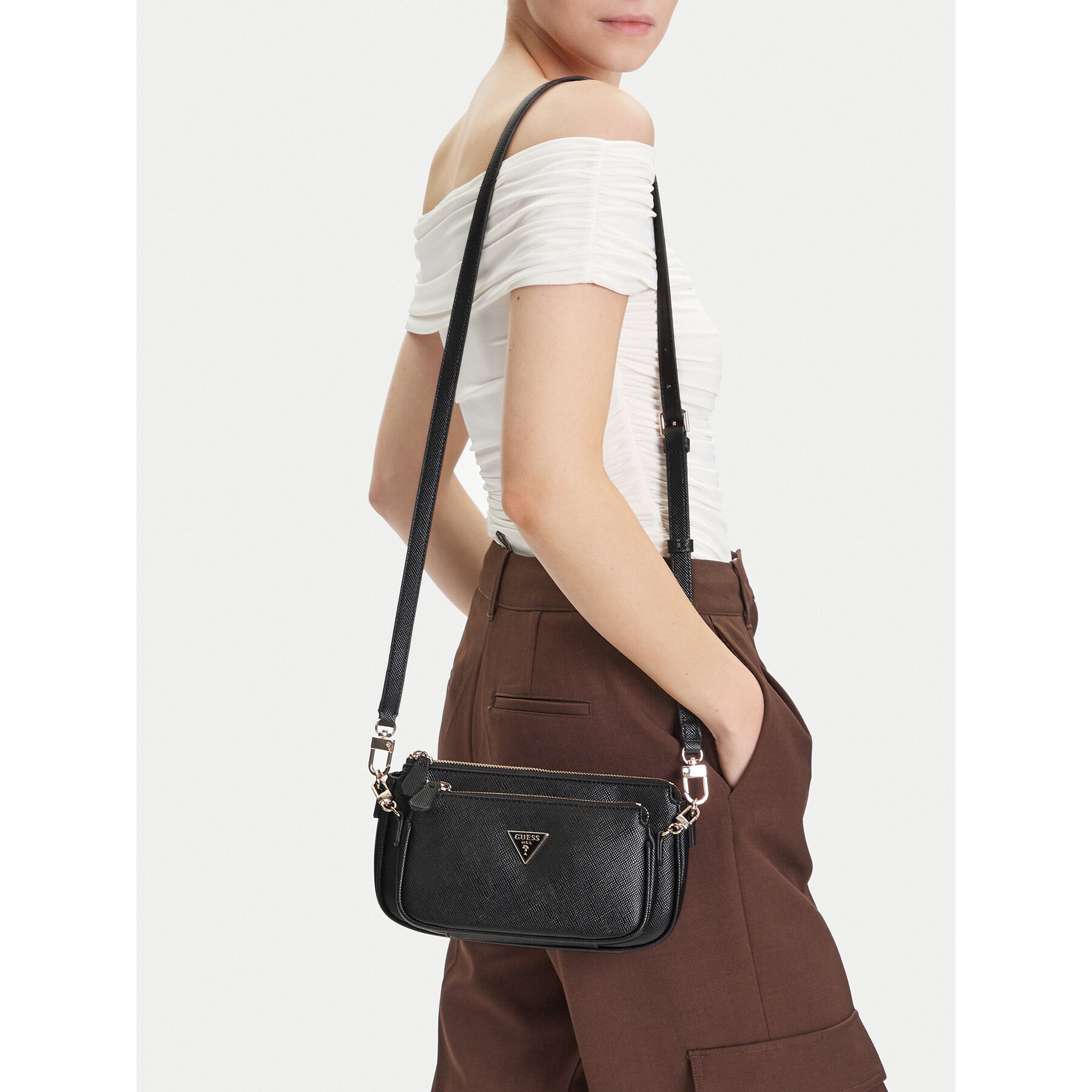 Geantă Guess Noelle II Mini HWZG96 72710 Negru